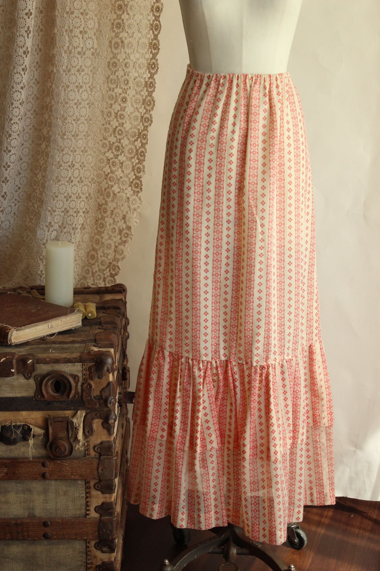 Vintage 1960s 1970s Peasant Style Skirt and Blouse by Neiman-Marcus