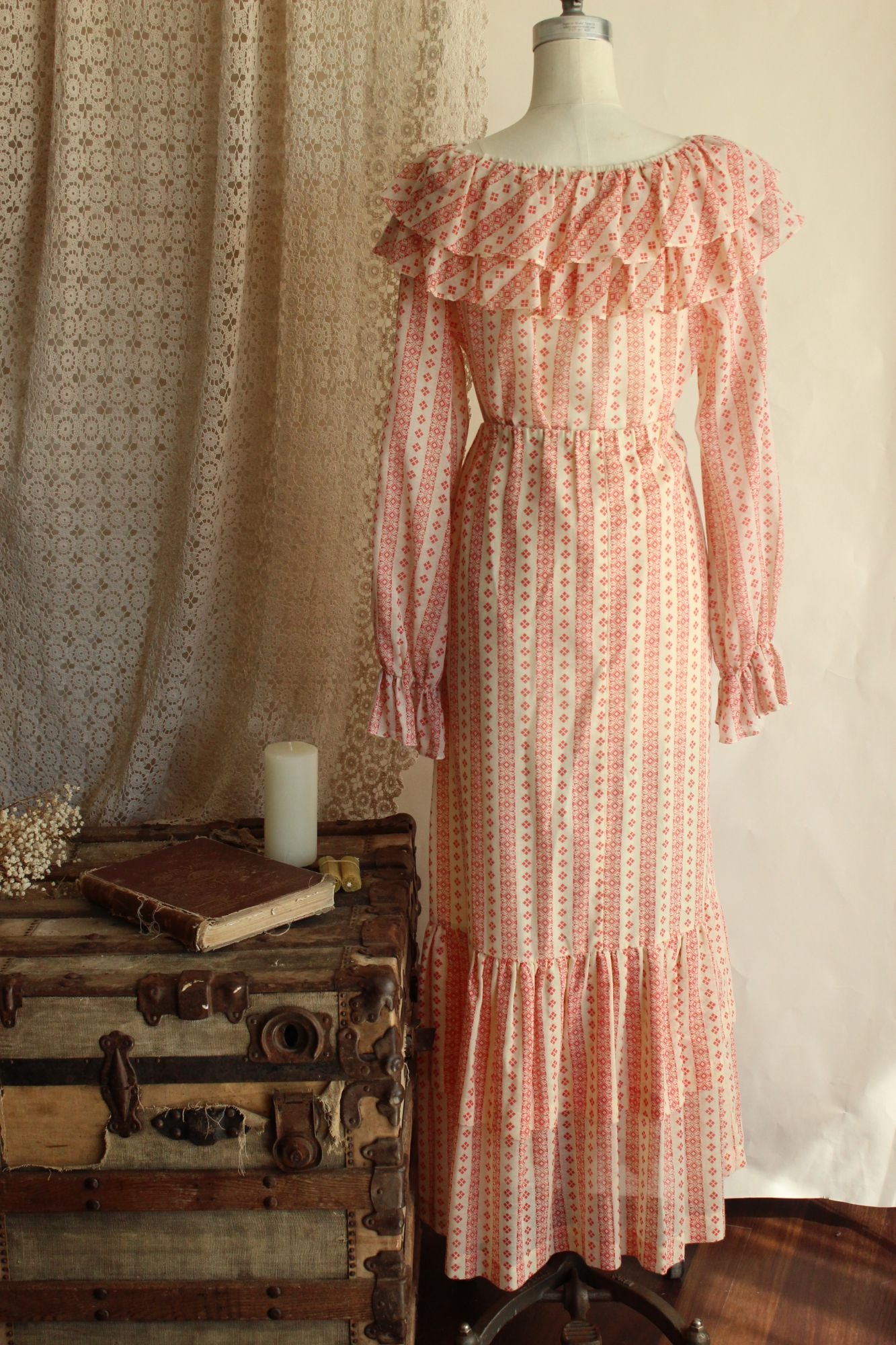 Vintage 1960s 1970s Peasant Style Skirt and Blouse by Neiman-Marcus