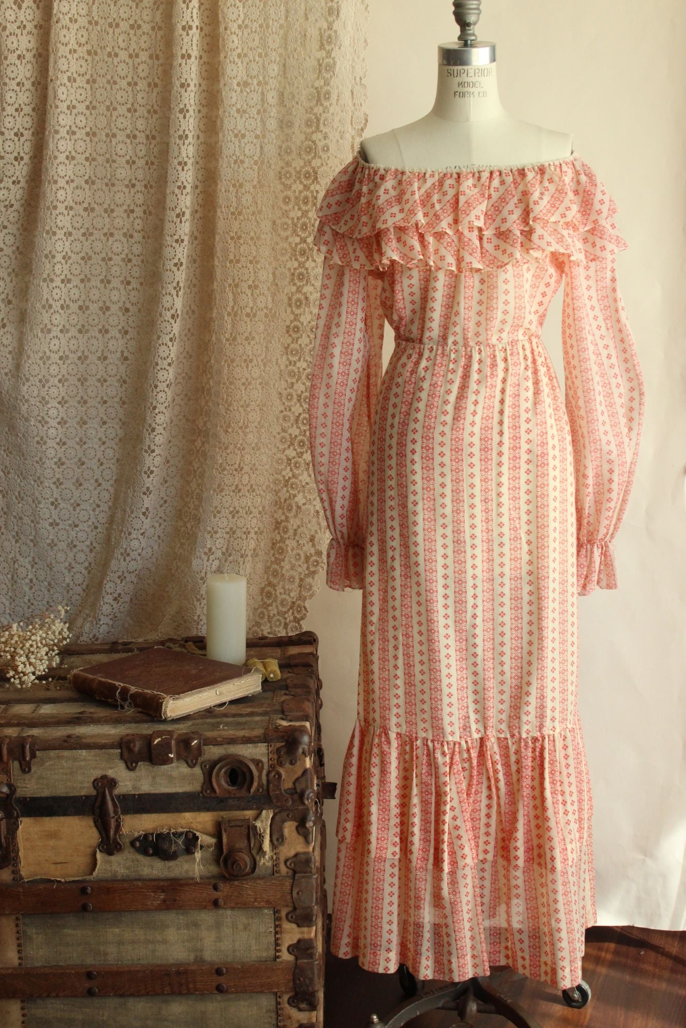 Vintage 1960s 1970s Peasant Style Skirt and Blouse by Neiman-Marcus