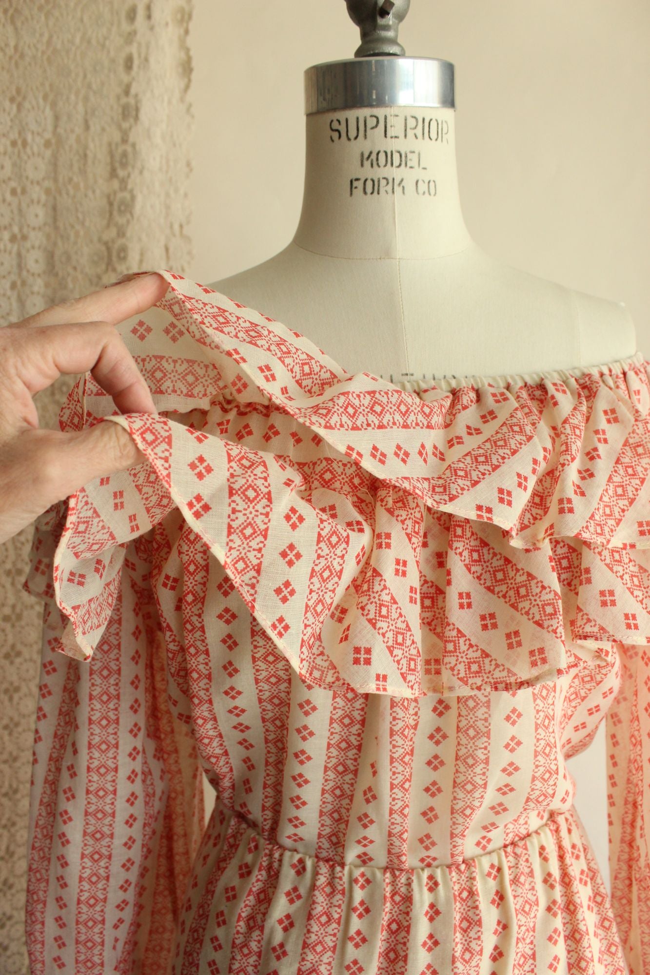 Vintage 1960s 1970s Peasant Style Skirt and Blouse by Neiman-Marcus