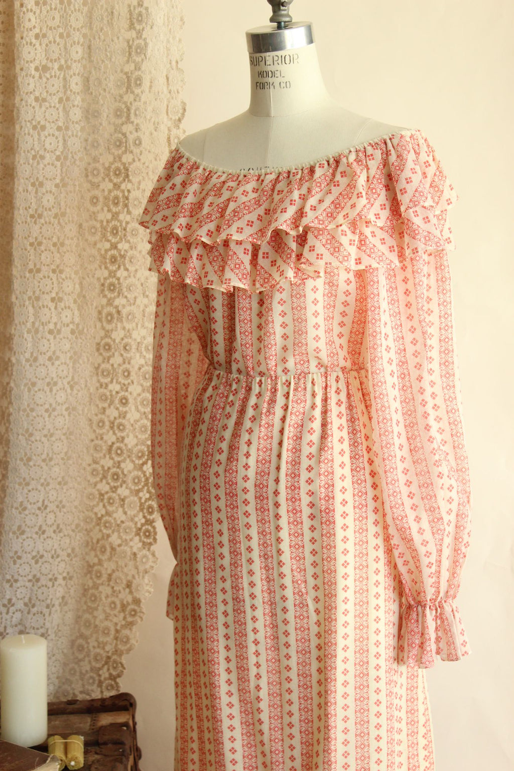 Vintage 1960s 1970s Peasant Style Skirt and Blouse by Neiman-Marcus