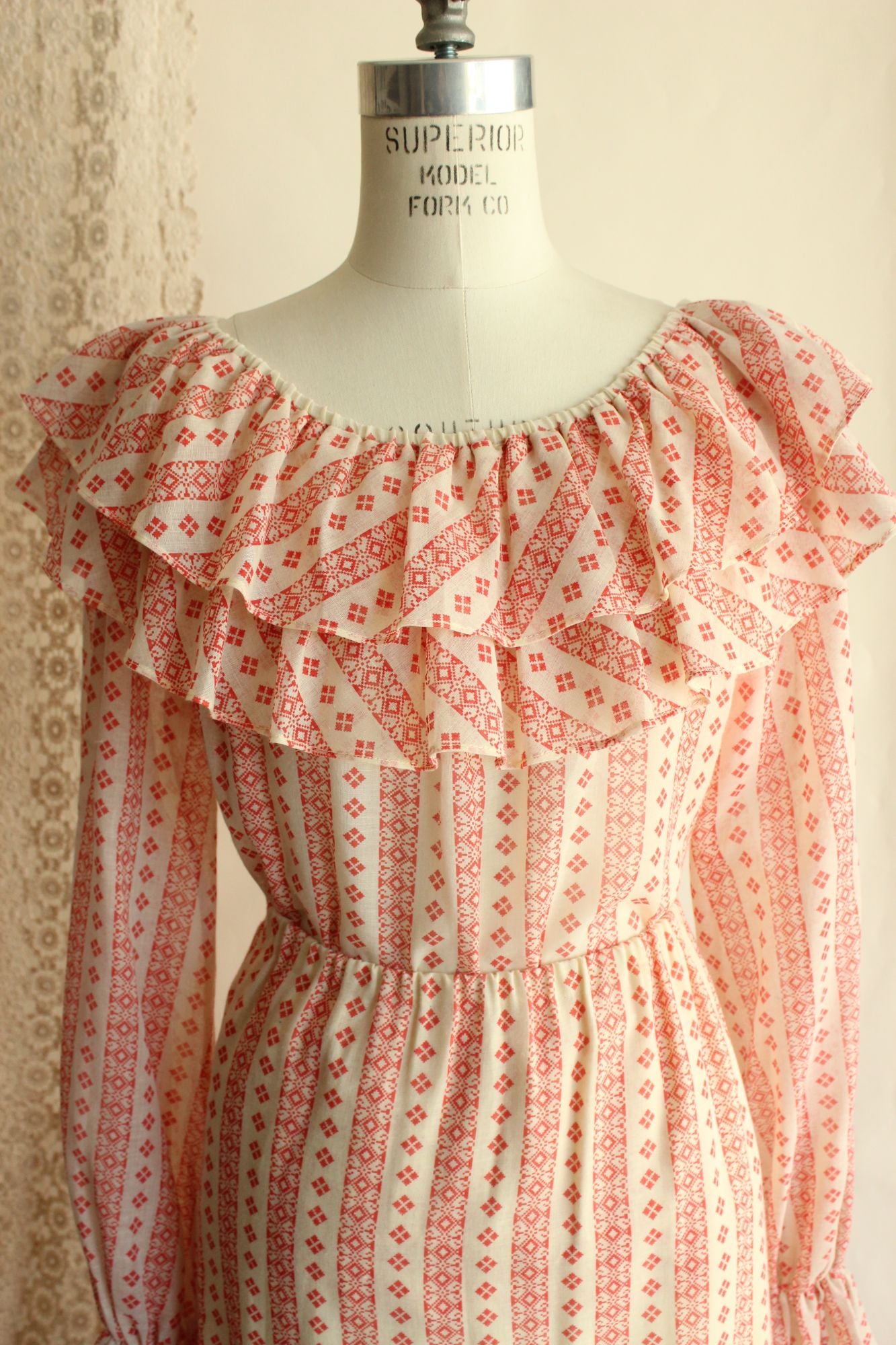 Vintage 1960s 1970s Peasant Style Skirt and Blouse by Neiman-Marcus