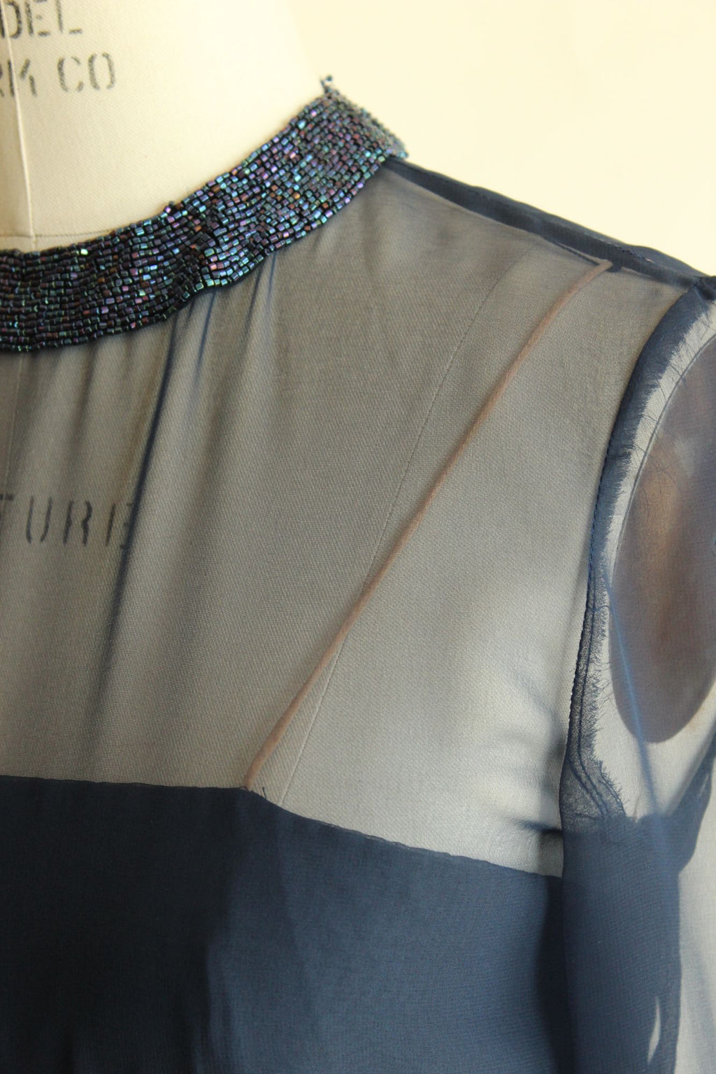 Vintage 1960s Victoria Royal Ltd. Navy Blue Cocktail Dress