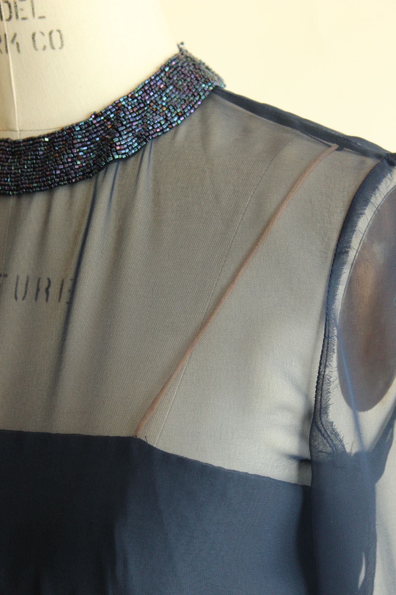 Vintage 1960s Victoria Royal Ltd. Navy Blue Cocktail Dress
