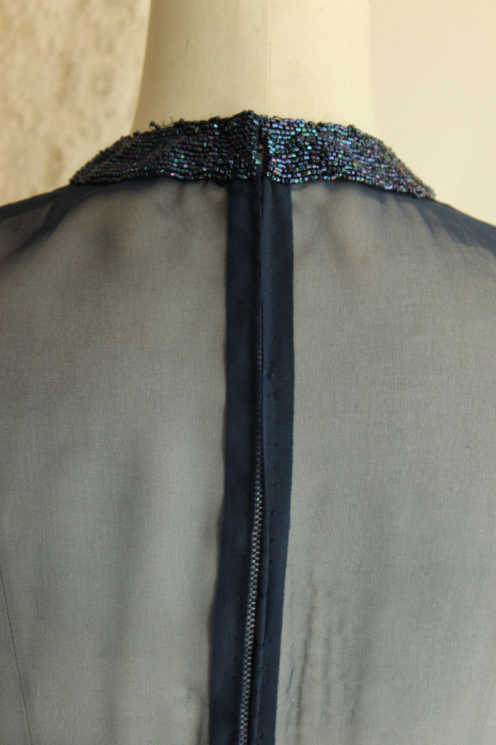 Vintage 1960s Victoria Royal Ltd. Navy Blue Cocktail Dress