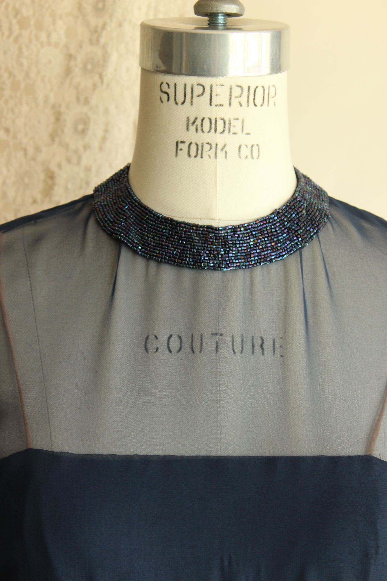 Vintage 1960s Victoria Royal Ltd. Navy Blue Cocktail Dress