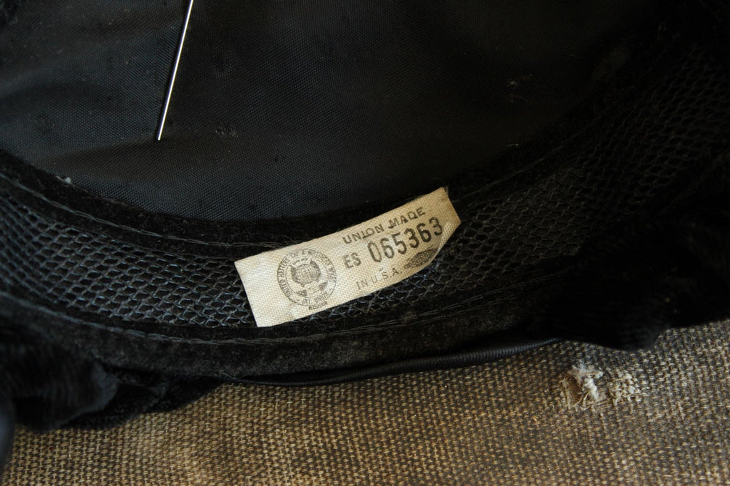 Vintage 1950s Black Satin and Velvet Curvette Hat With Birdcage Veil,
