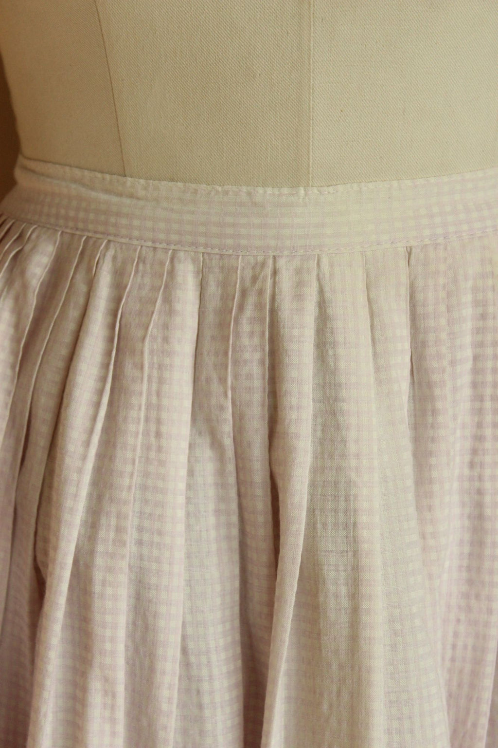 Vintage 1950s Fritzi Of CA Purple Gingham Full Circle Skirt