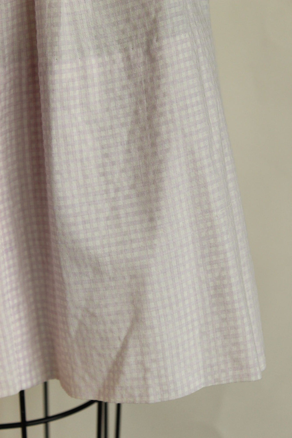 Vintage 1950s Fritzi Of CA Purple Gingham Full Circle Skirt