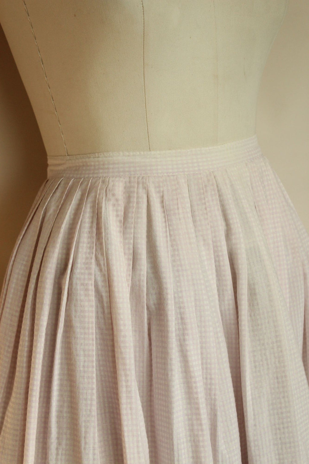 Vintage 1950s Fritzi Of CA Purple Gingham Full Circle Skirt