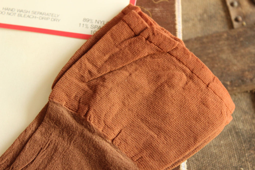 Vintage 1980s 1990s Knee High Stockings,in Suntan