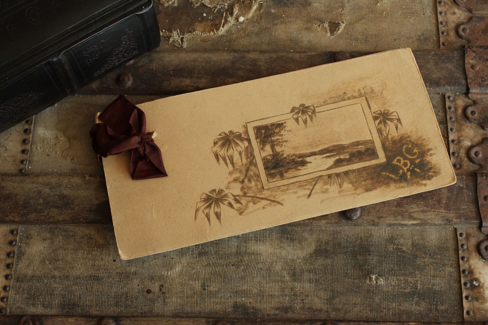 Vintage 1950s Home Made Scrapbook