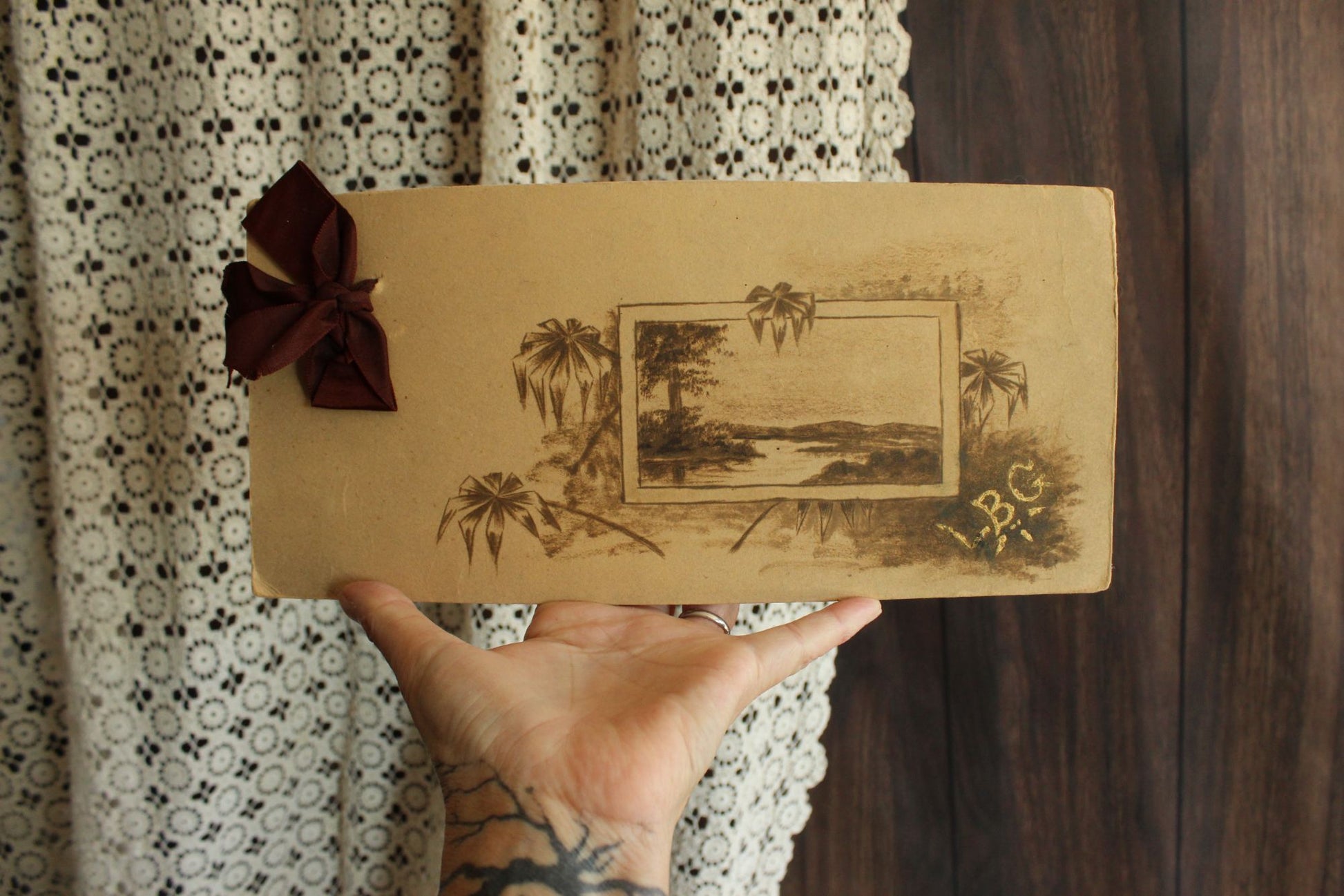 Vintage 1950s Home Made Scrapbook