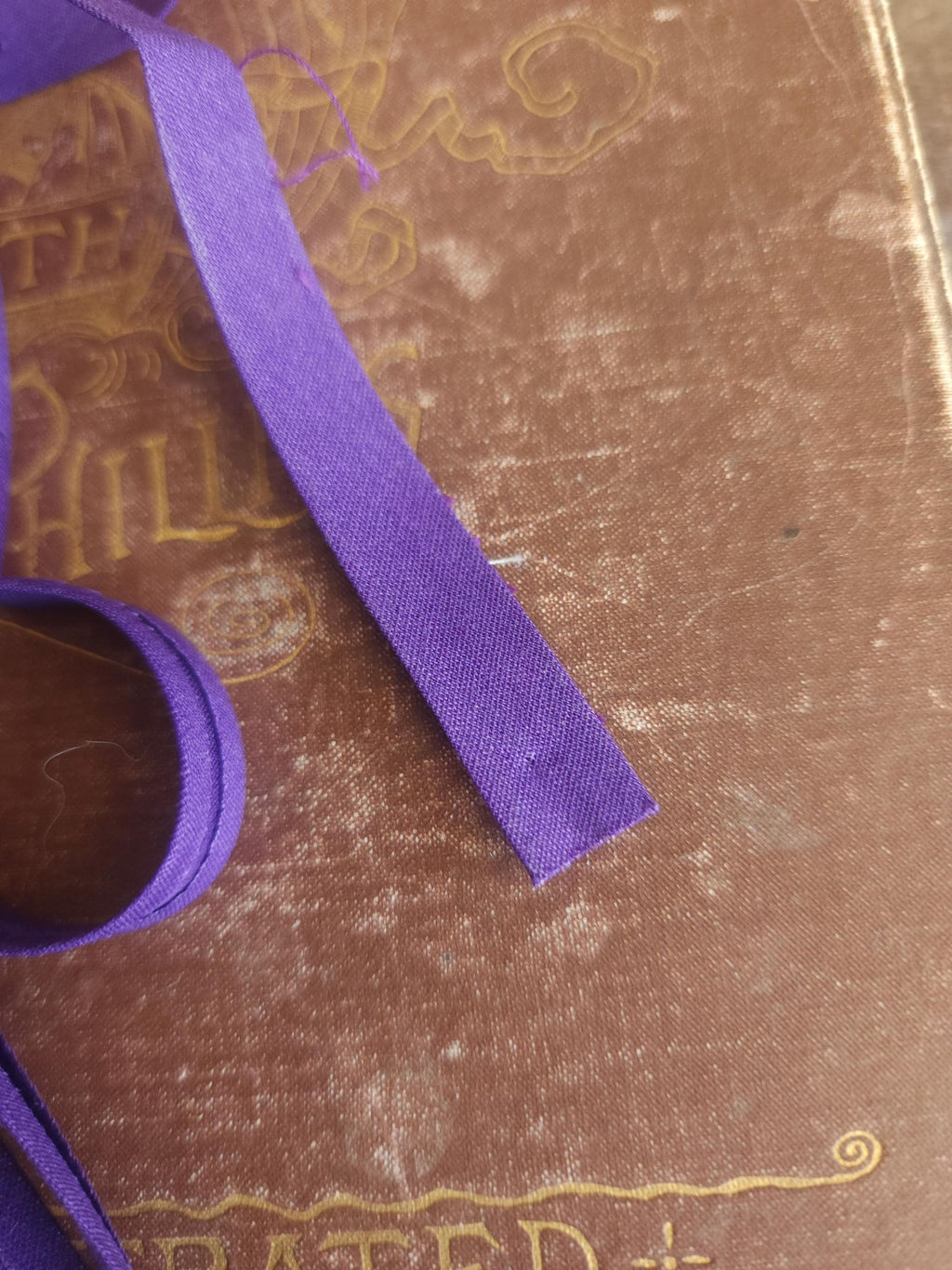 Vintage 1970s Purple Bias Tape Trim: 1/2" Wide Scroll, 3 and 1/3 Yards Piece