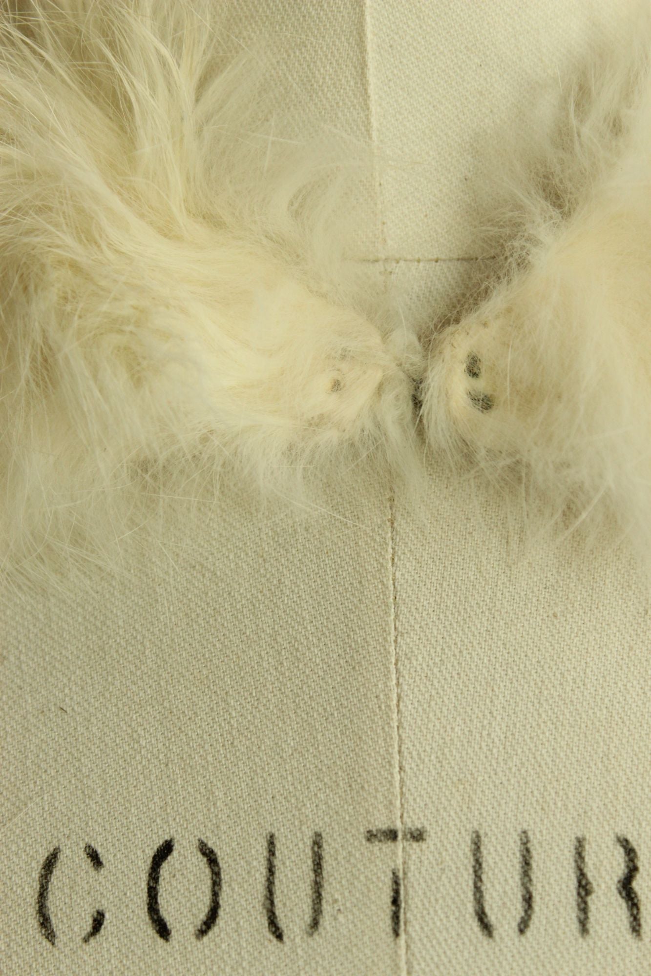 Vintage 1950s White Fur Detachable Blouse or Dress Collar