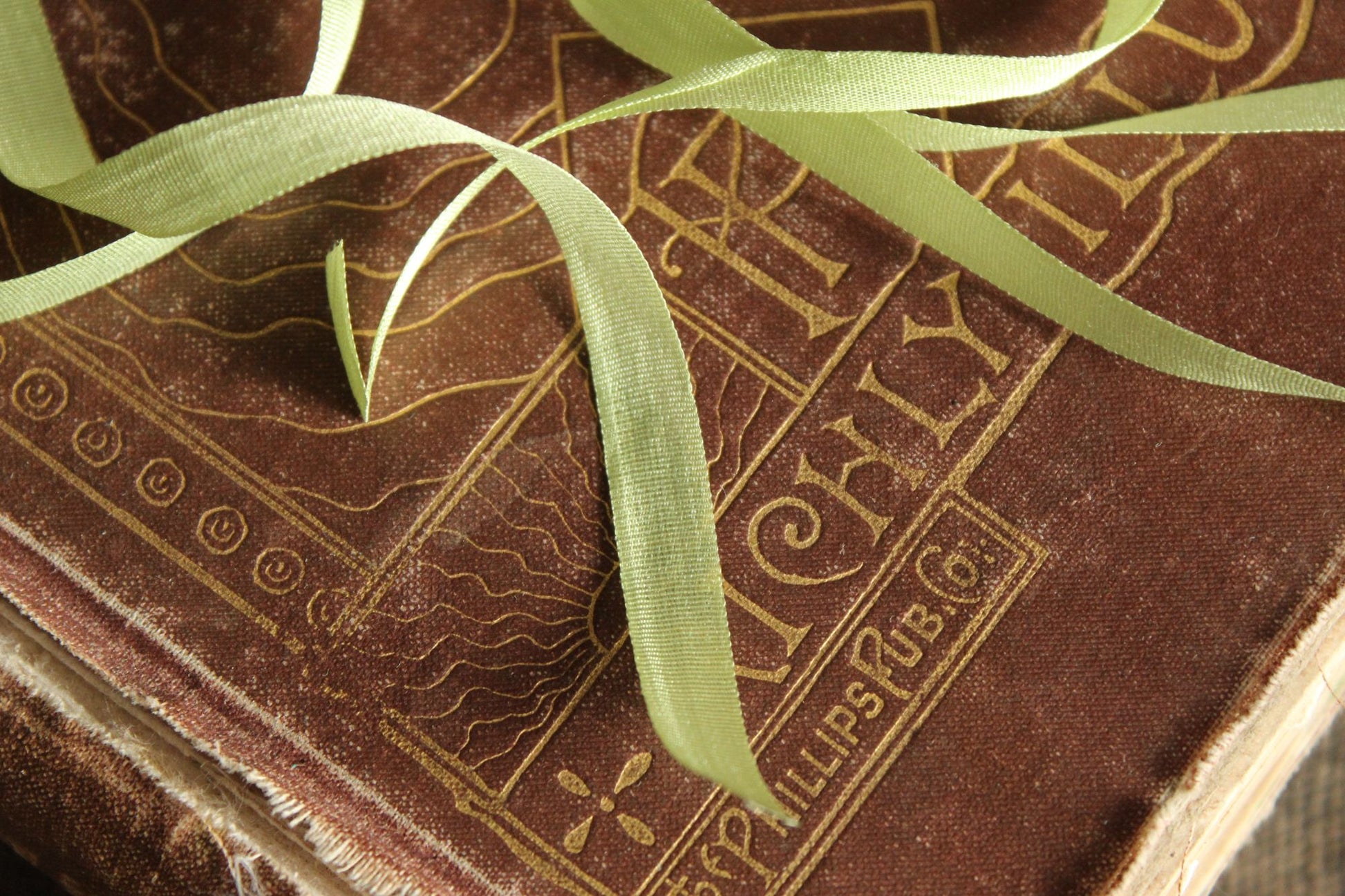 Silk Ribbon in Apple Green 7mm Narrow Trim, 1/4" Wide, three Yards