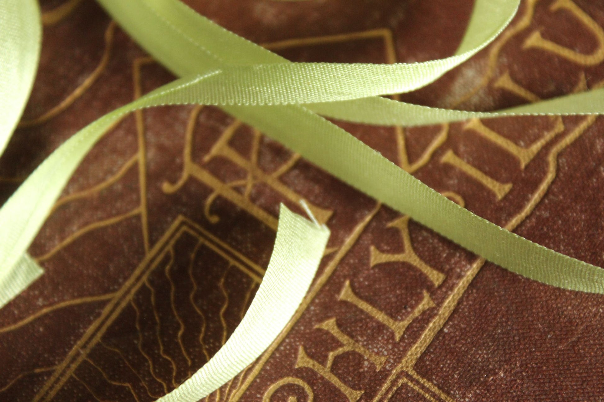 Silk Ribbon in Apple Green 7mm Narrow Trim, 1/4" Wide, three Yards