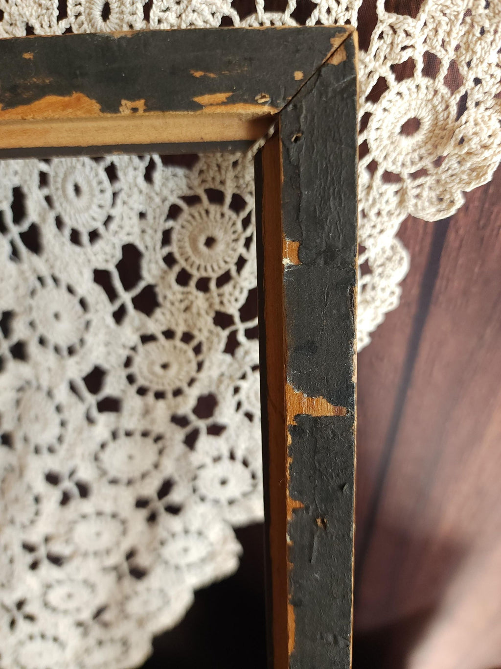 Vintage 1930s 10x16 Inch Wood Frame with Faux Grain