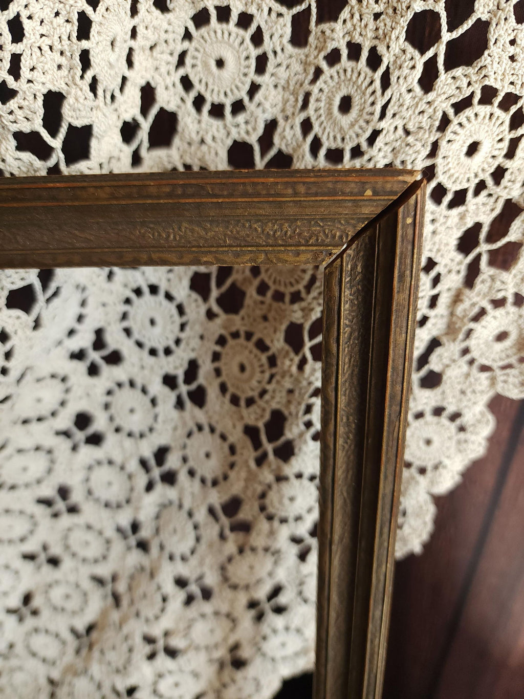 Vintage 1930s 10x16 Inch Wood Frame with Faux Grain