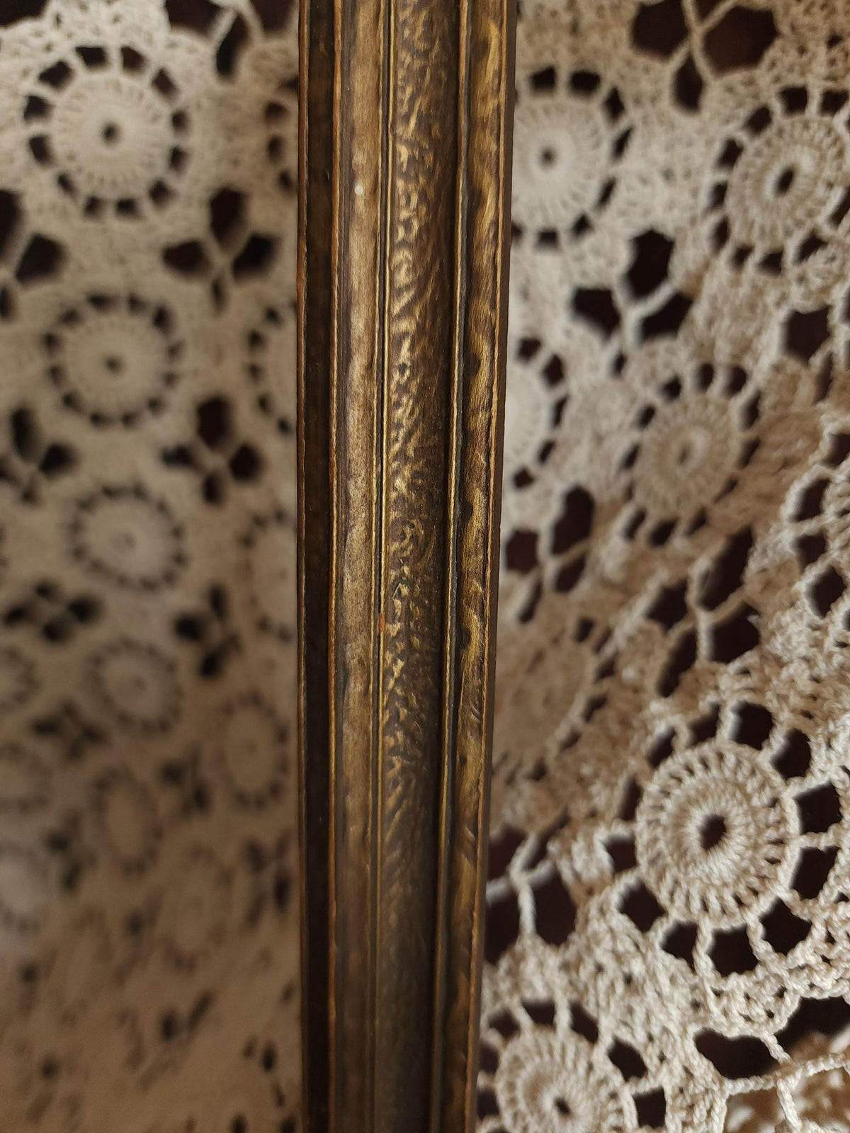 Vintage 1930s 10x16 Inch Wood Frame with Faux Grain