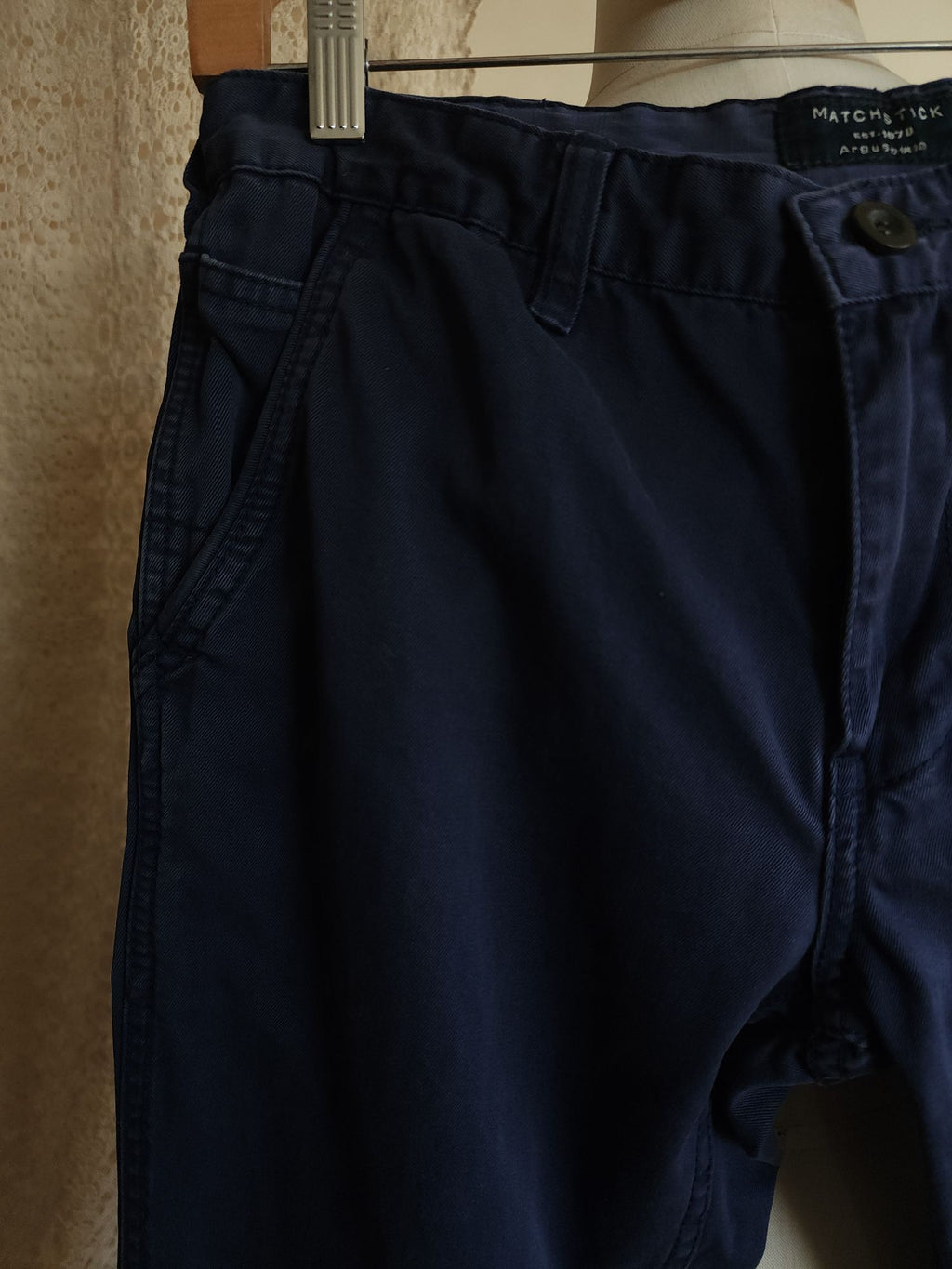 MatchStick Argus Chino Pants, Size 30, Navy Blue, Straight Leg