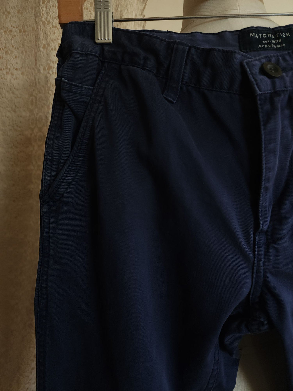 MatchStick Argus Chino Pants, Size 30, Navy Blue, Straight Leg