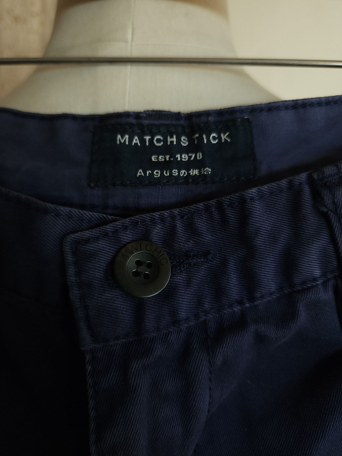 MatchStick Argus Chino Pants, Size 30, Navy Blue, Straight Leg