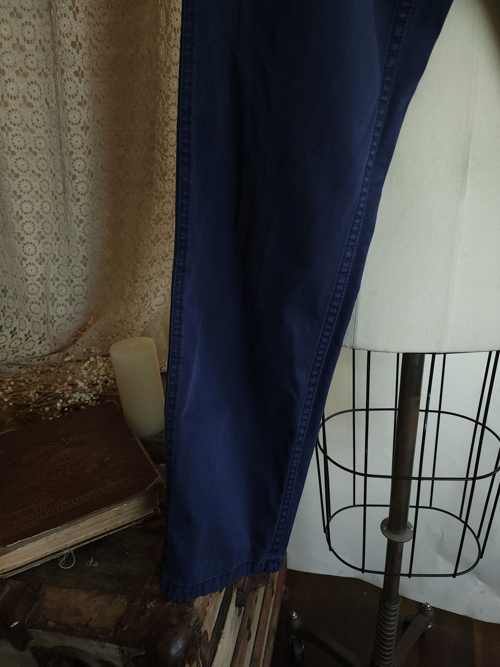 MatchStick Argus Chino Pants, Size 30, Navy Blue, Straight Leg