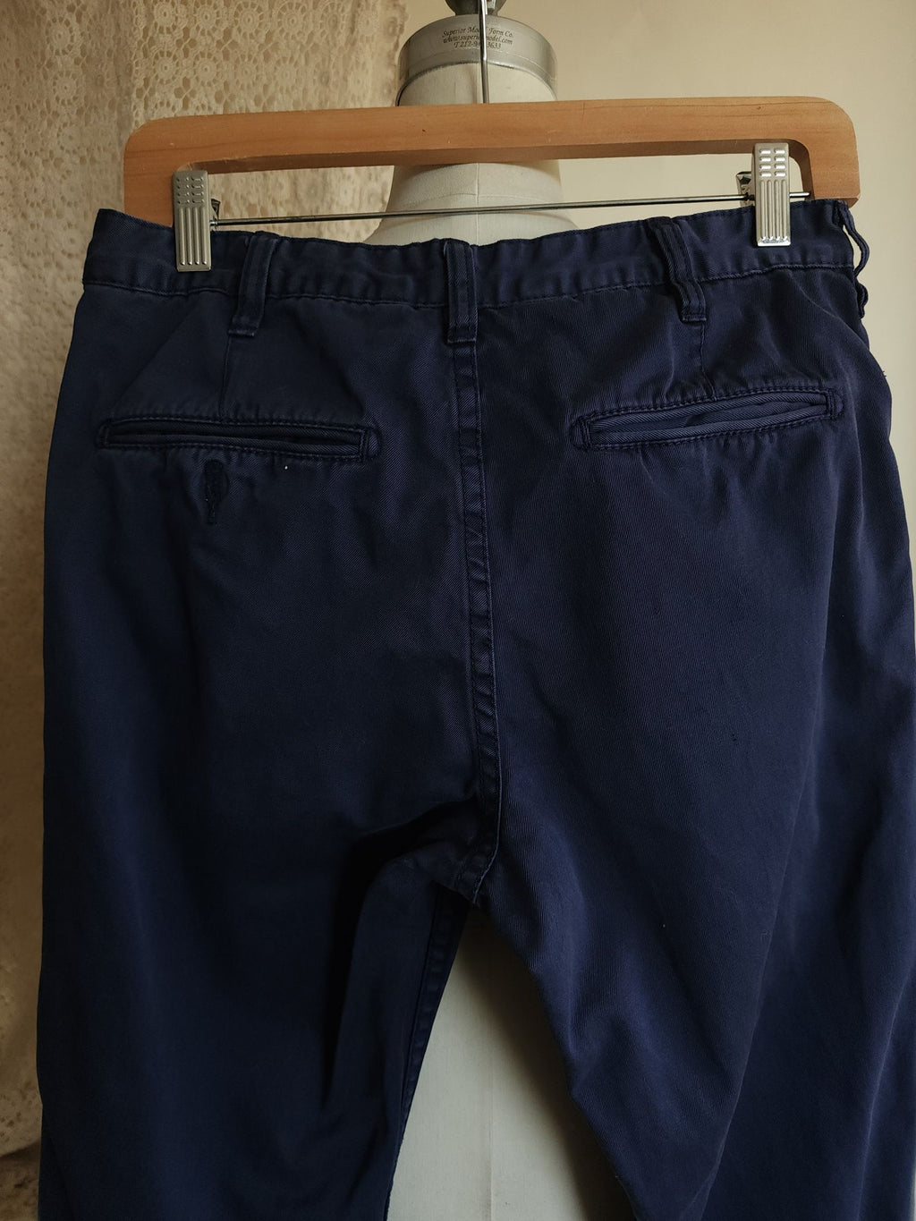 MatchStick Argus Chino Pants, Size 30, Navy Blue, Straight Leg