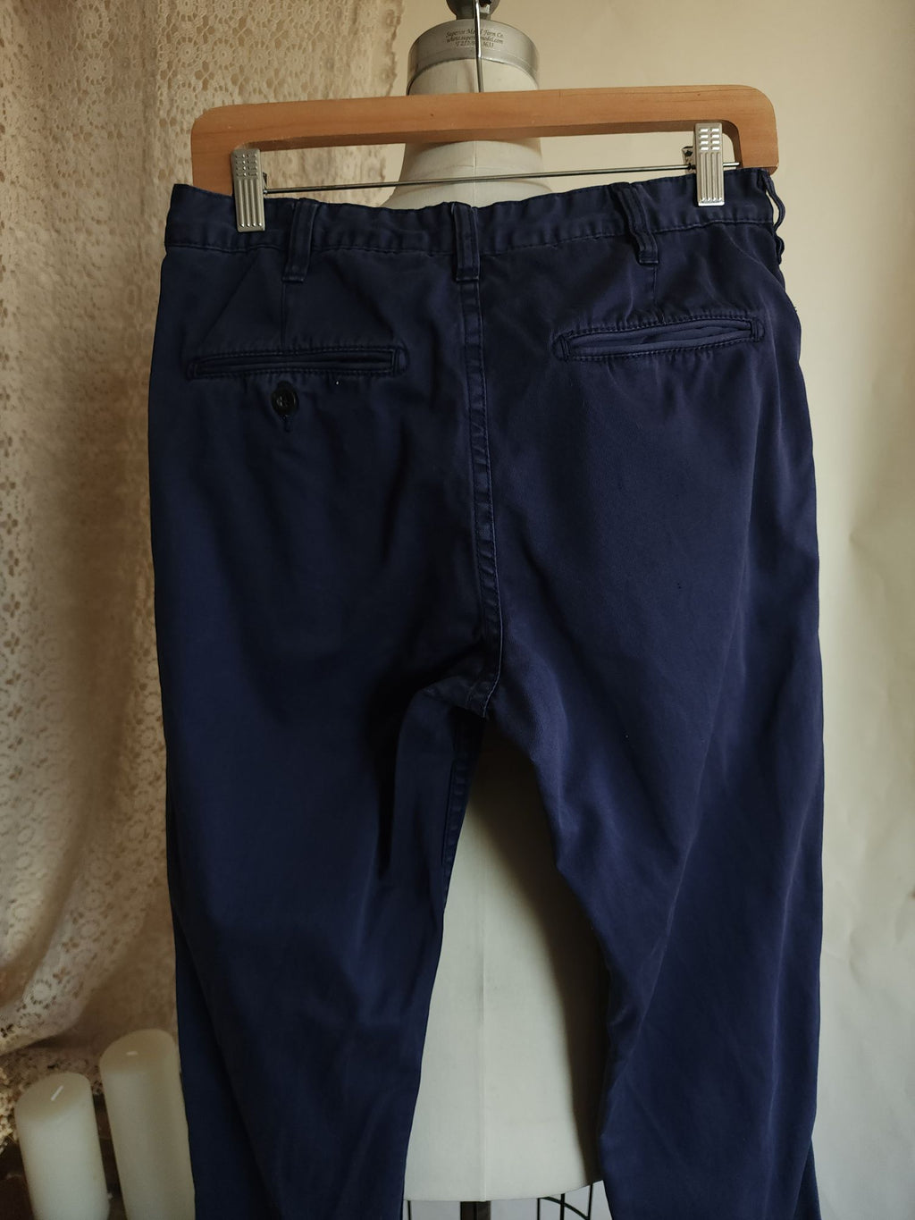 MatchStick Argus Chino Pants, Size 30, Navy Blue, Straight Leg