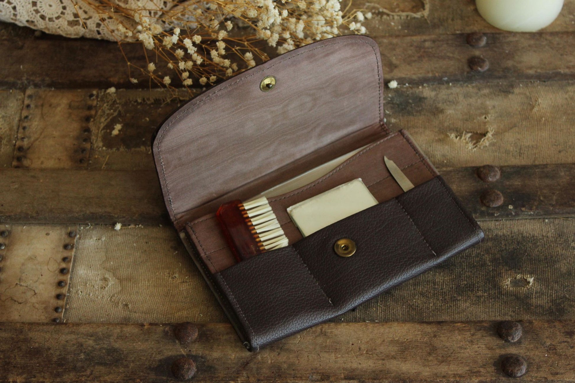 Vintage 1950s 1960s Mens Grooming Kit with Brush Mirror and Nail File
