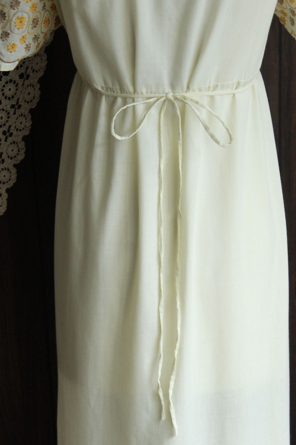 Vintage 1970s Yellow Embroidered Boho Maxidress