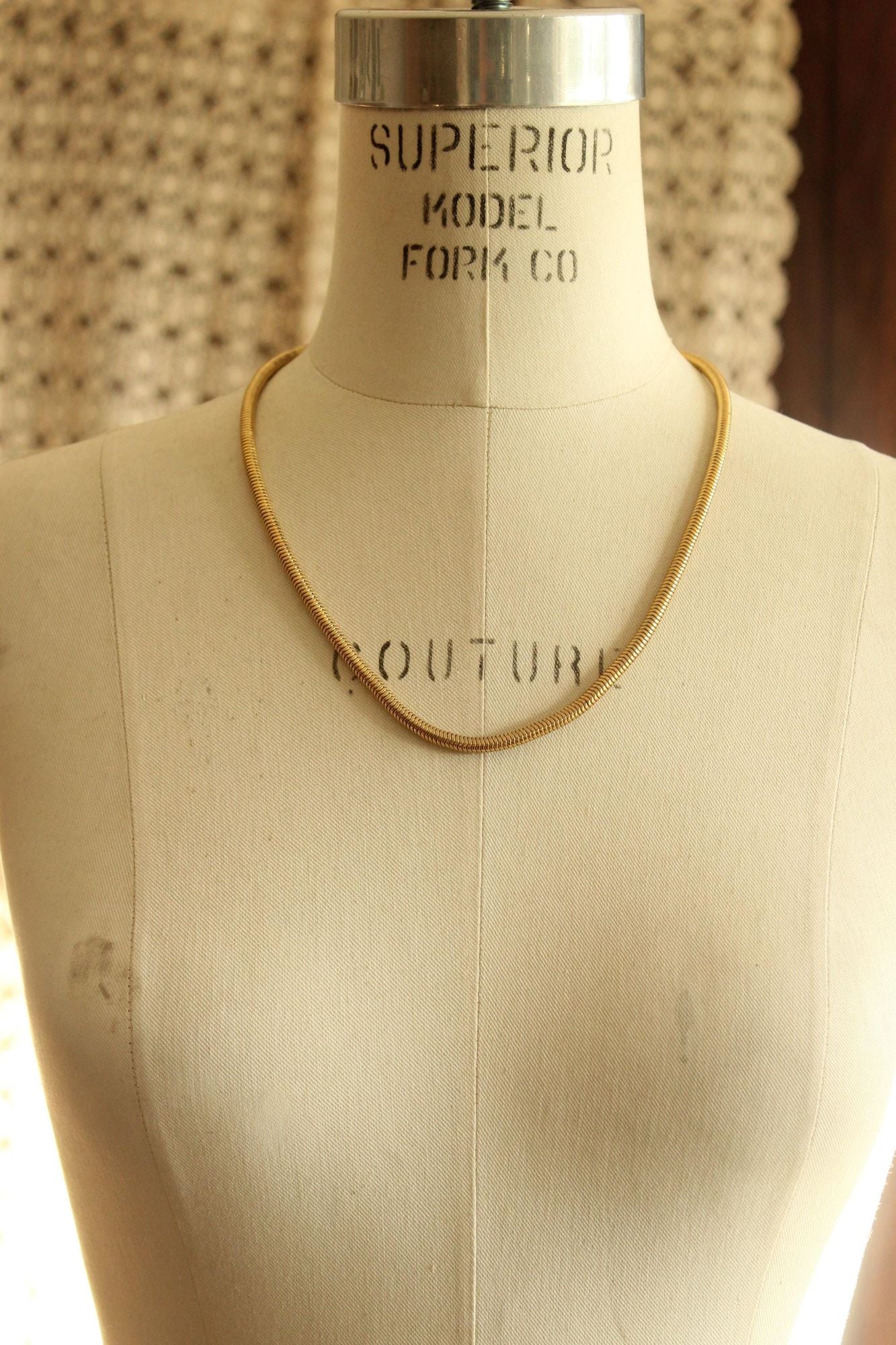 Vintage Snake Chain Necklace