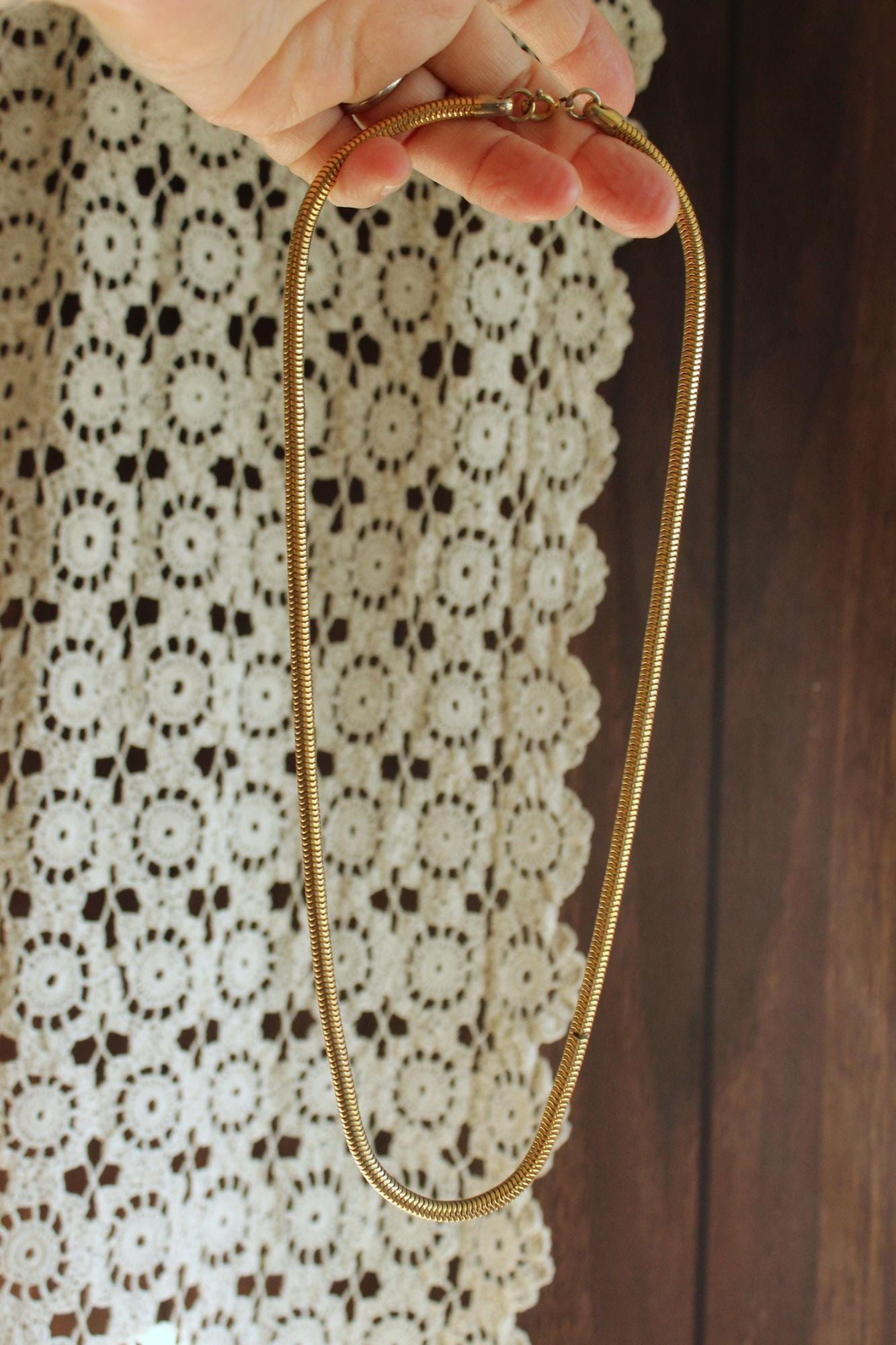 Vintage Snake Chain Necklace