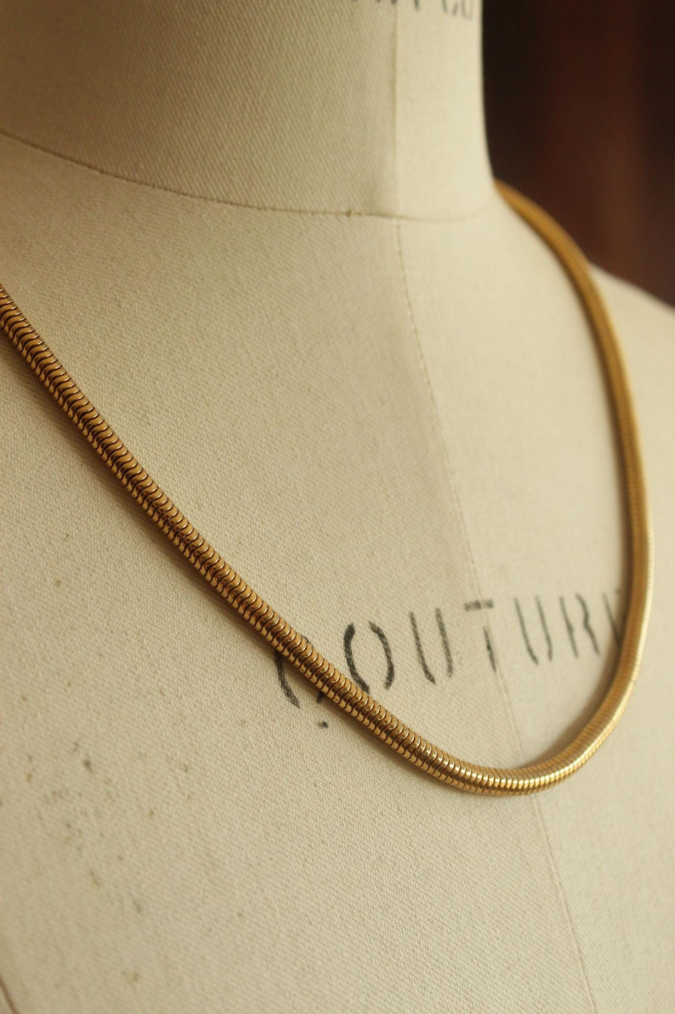 Vintage Snake Chain Necklace