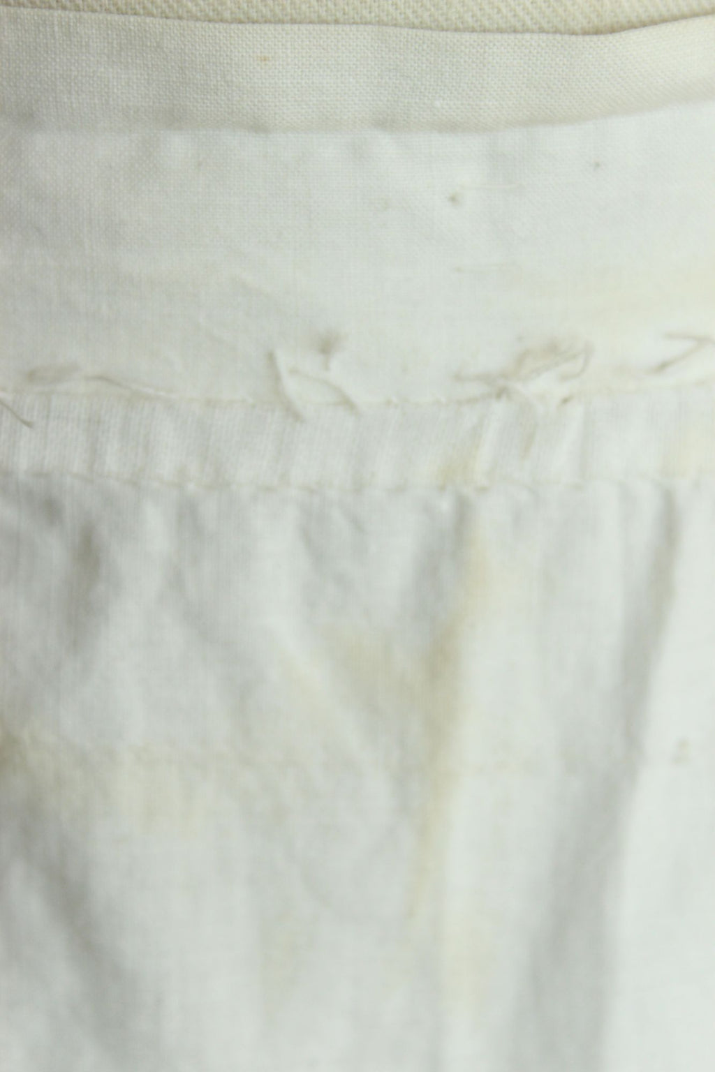 Vintage Antique 1890s Victorian Gray and White Floral Cotton Skirt