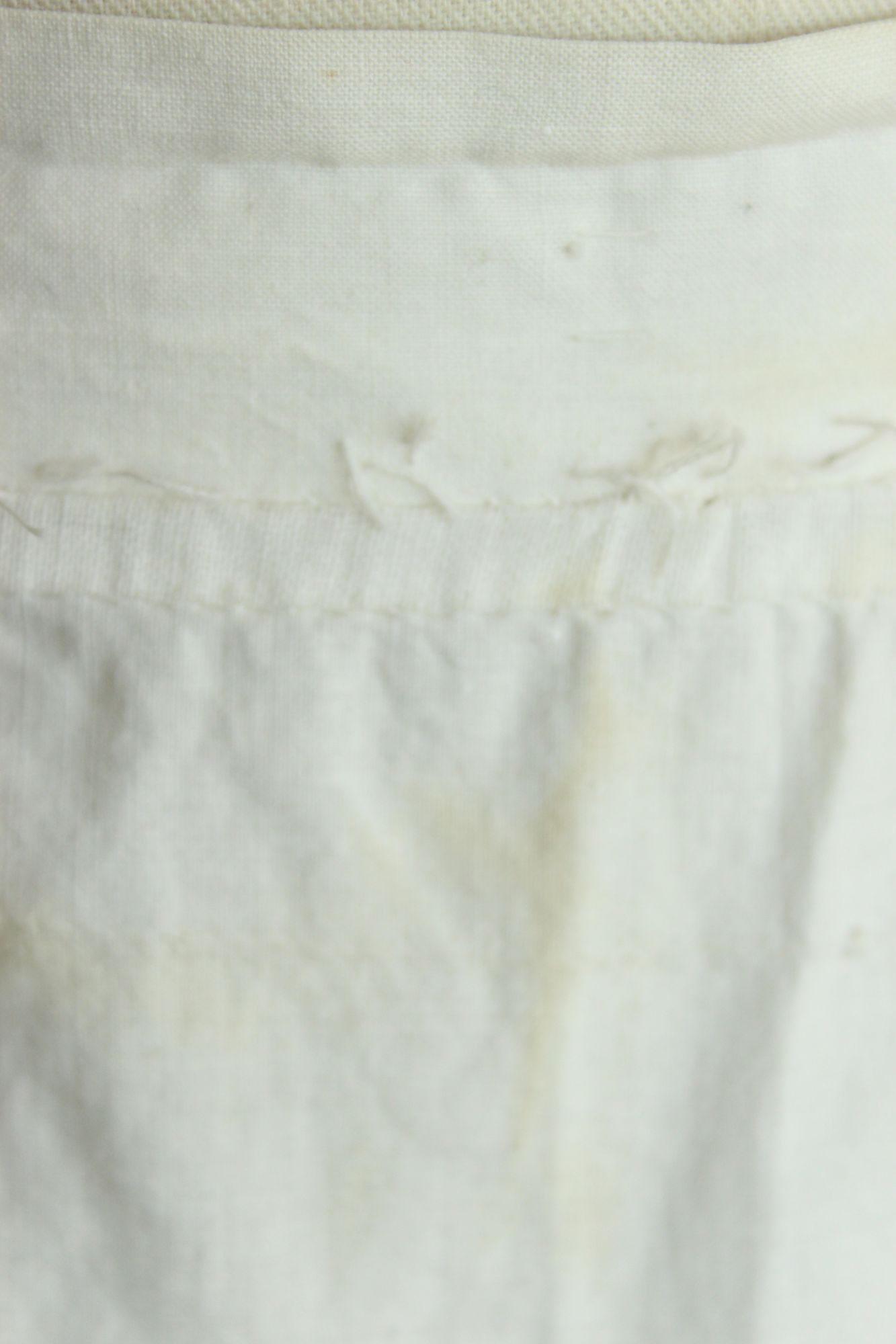 Vintage Antique 1890s Victorian Gray and White Floral Cotton Skirt