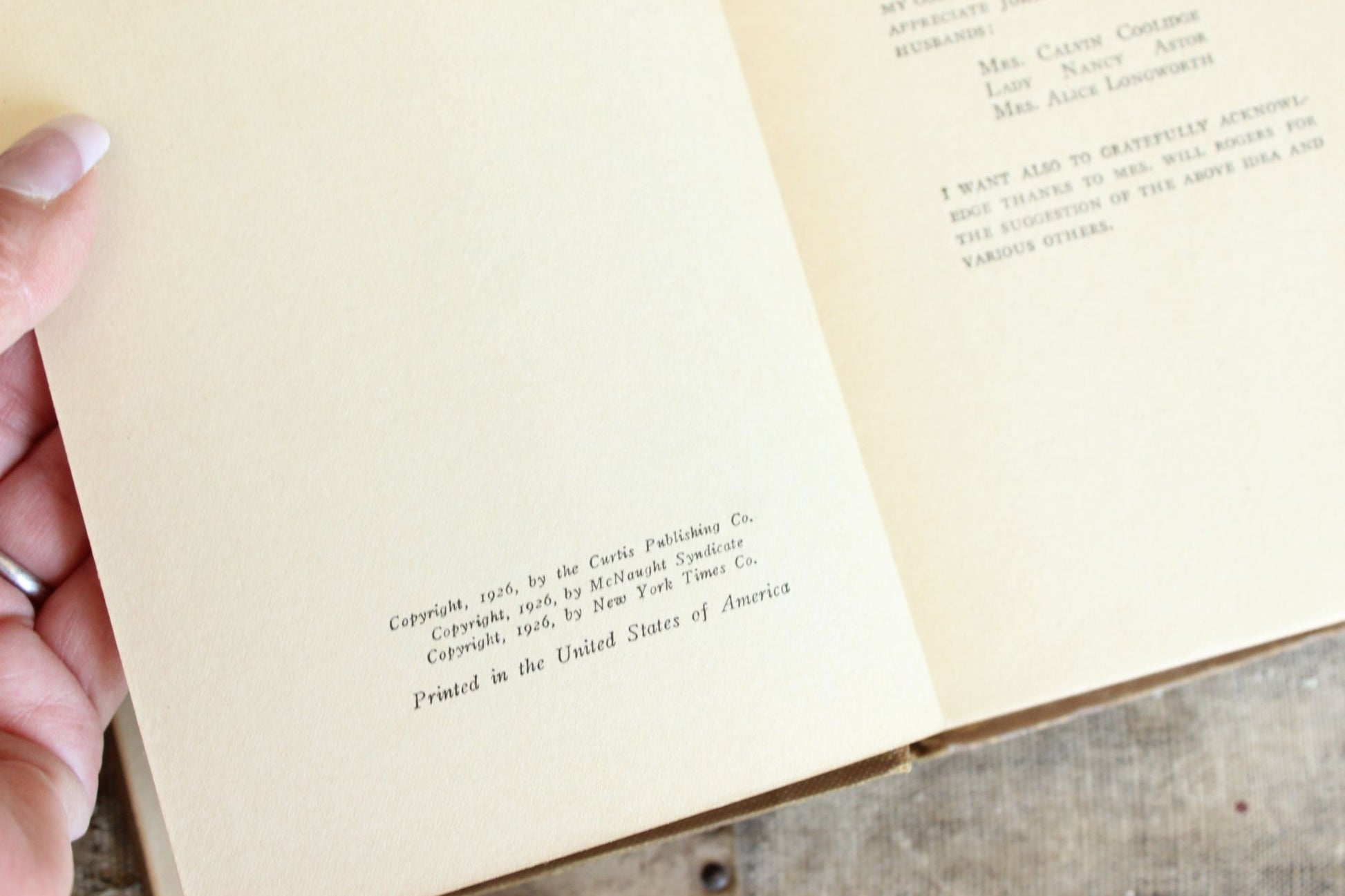 Vintage 1920s Book, Will Rogers, "Letters Of a Self Made Diplomat to His President."