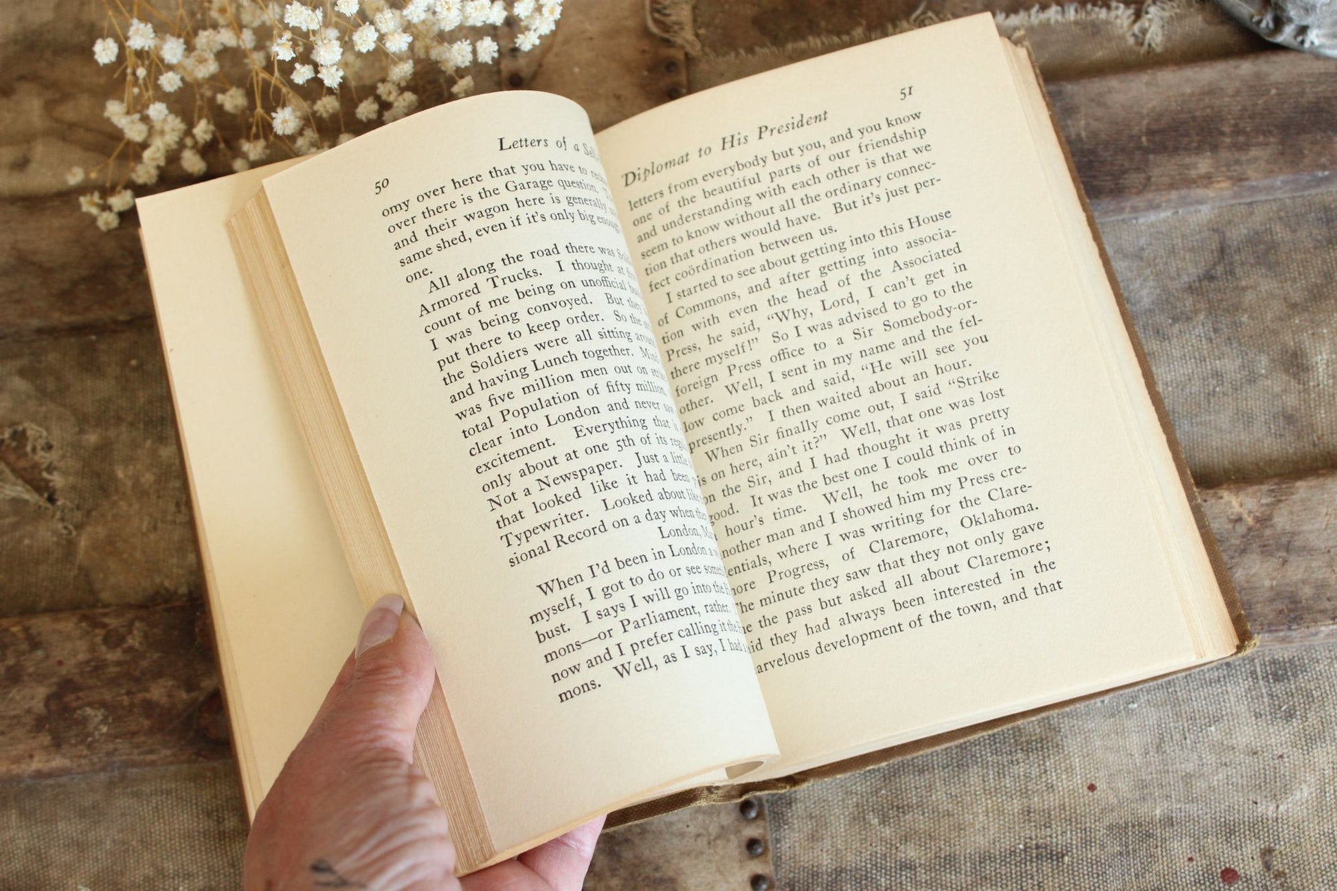 Vintage 1920s Book, Will Rogers, "Letters Of a Self Made Diplomat to His President."