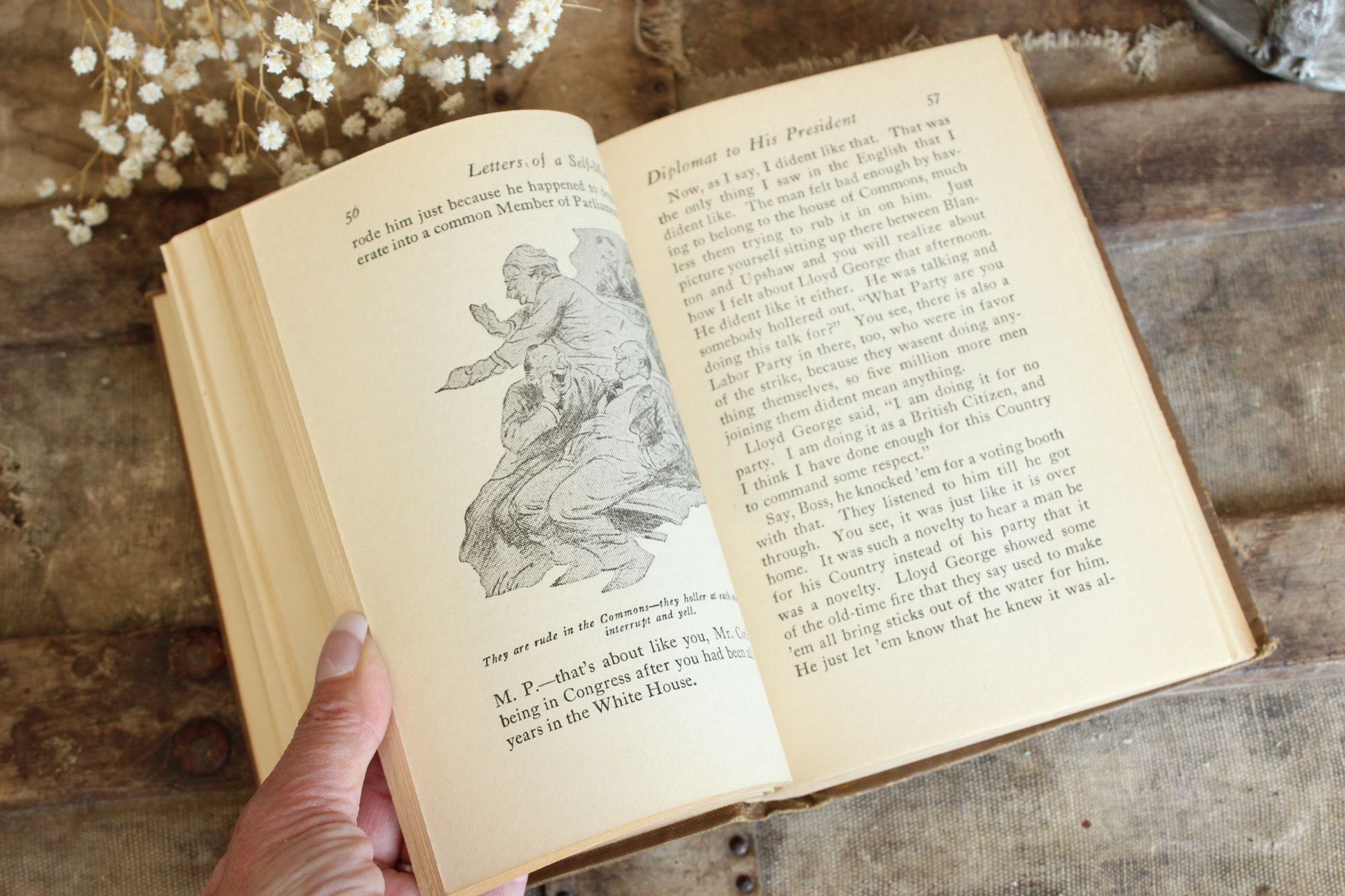 Vintage 1920s Book, Will Rogers, "Letters Of a Self Made Diplomat to His President."