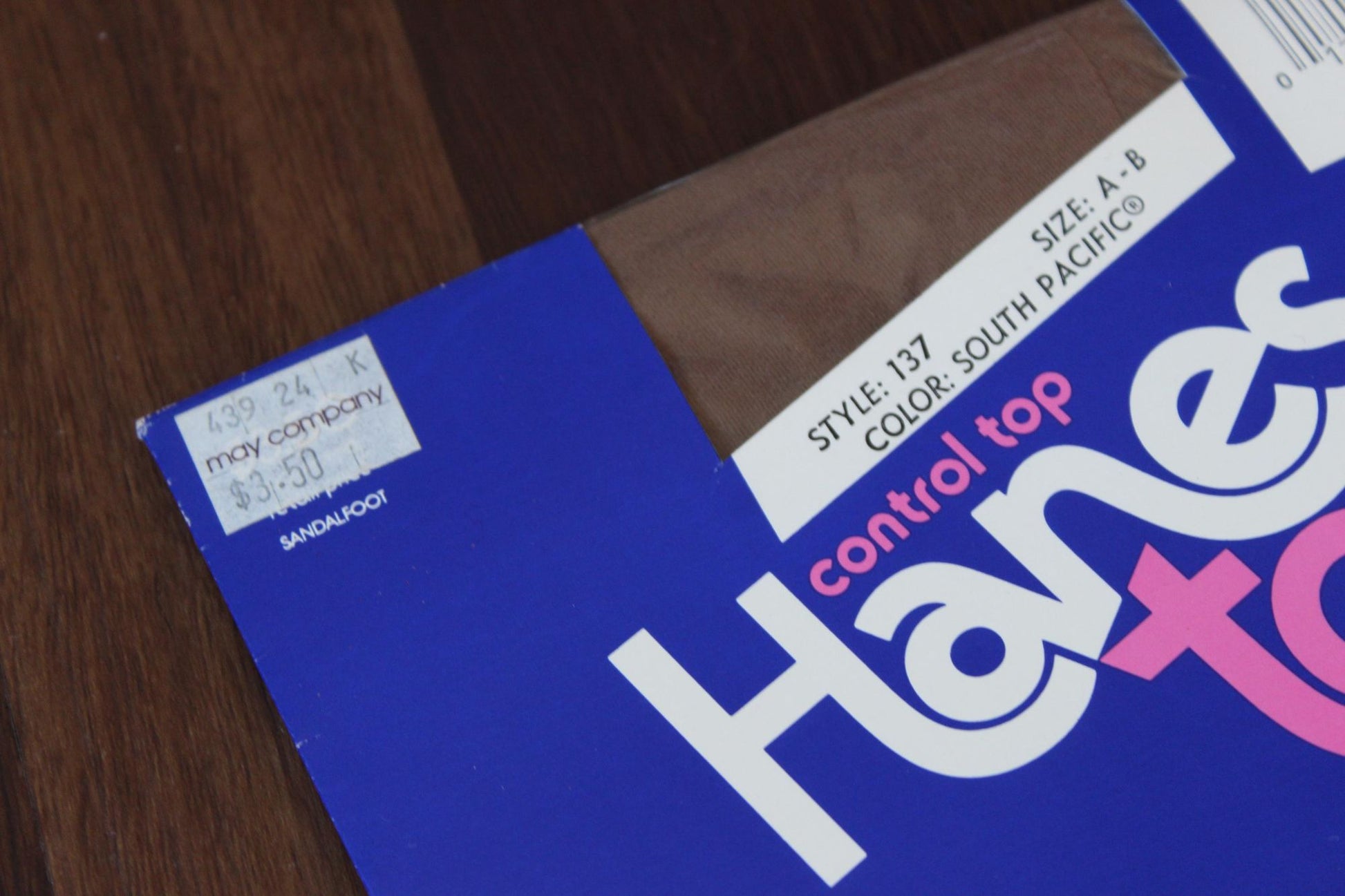 Vintage 1980s 1990s Pantyhose, New NOS Hanes Too, Control Top Size AB South Pacific