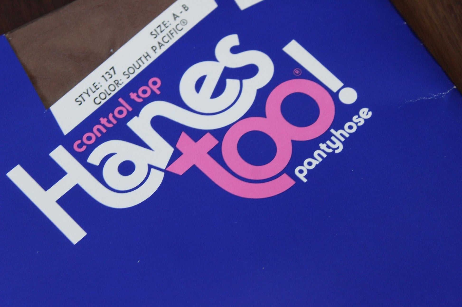 Vintage 1980s 1990s Pantyhose, New NOS Hanes Too, Control Top Size AB South Pacific