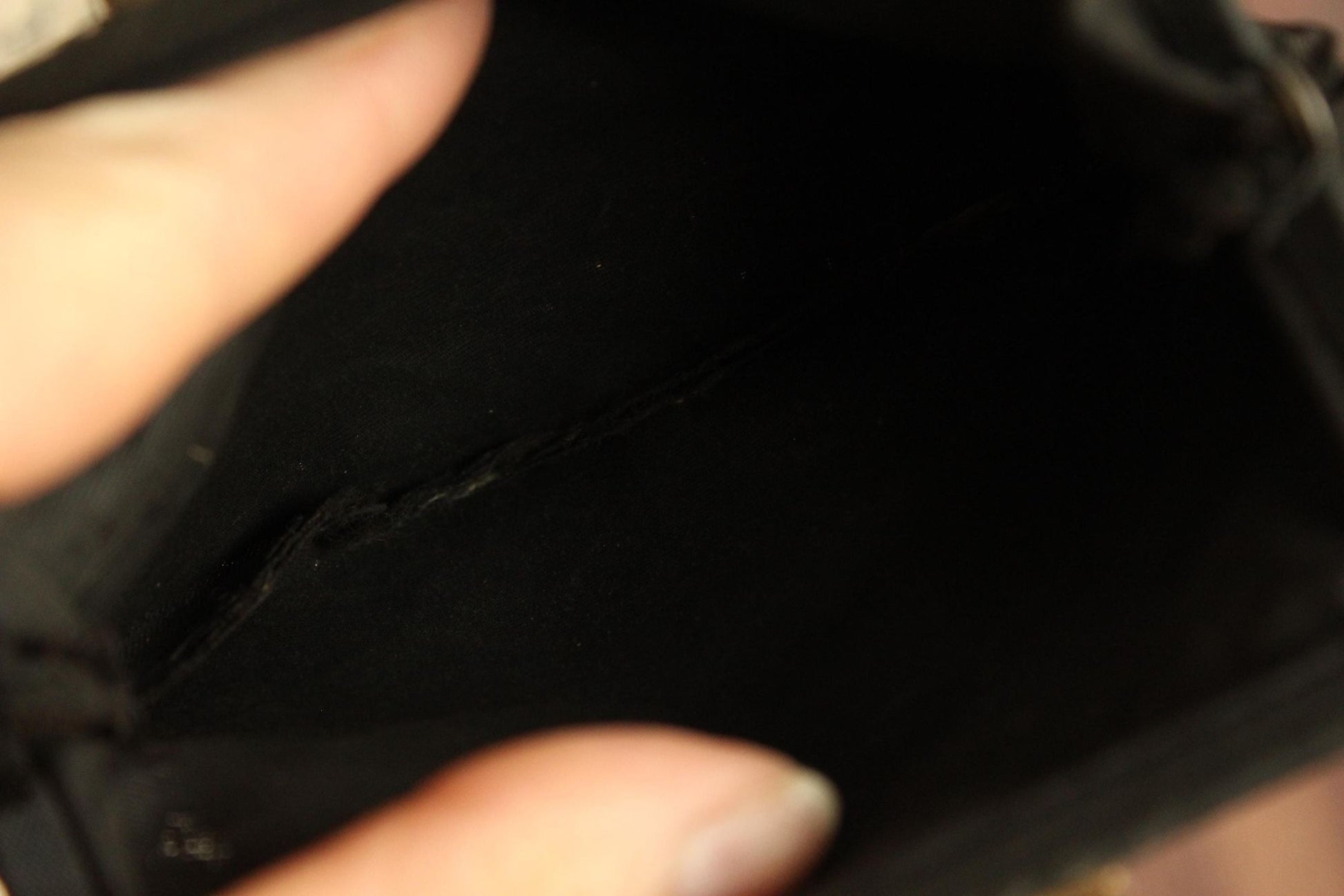 Vintage 1940s Black Moire Taffeta Coin Purse