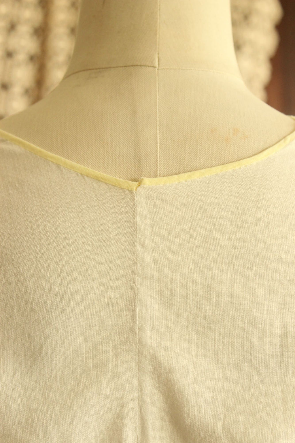 Antique 1910s 1920s White Cotton Embroidered Nightgown