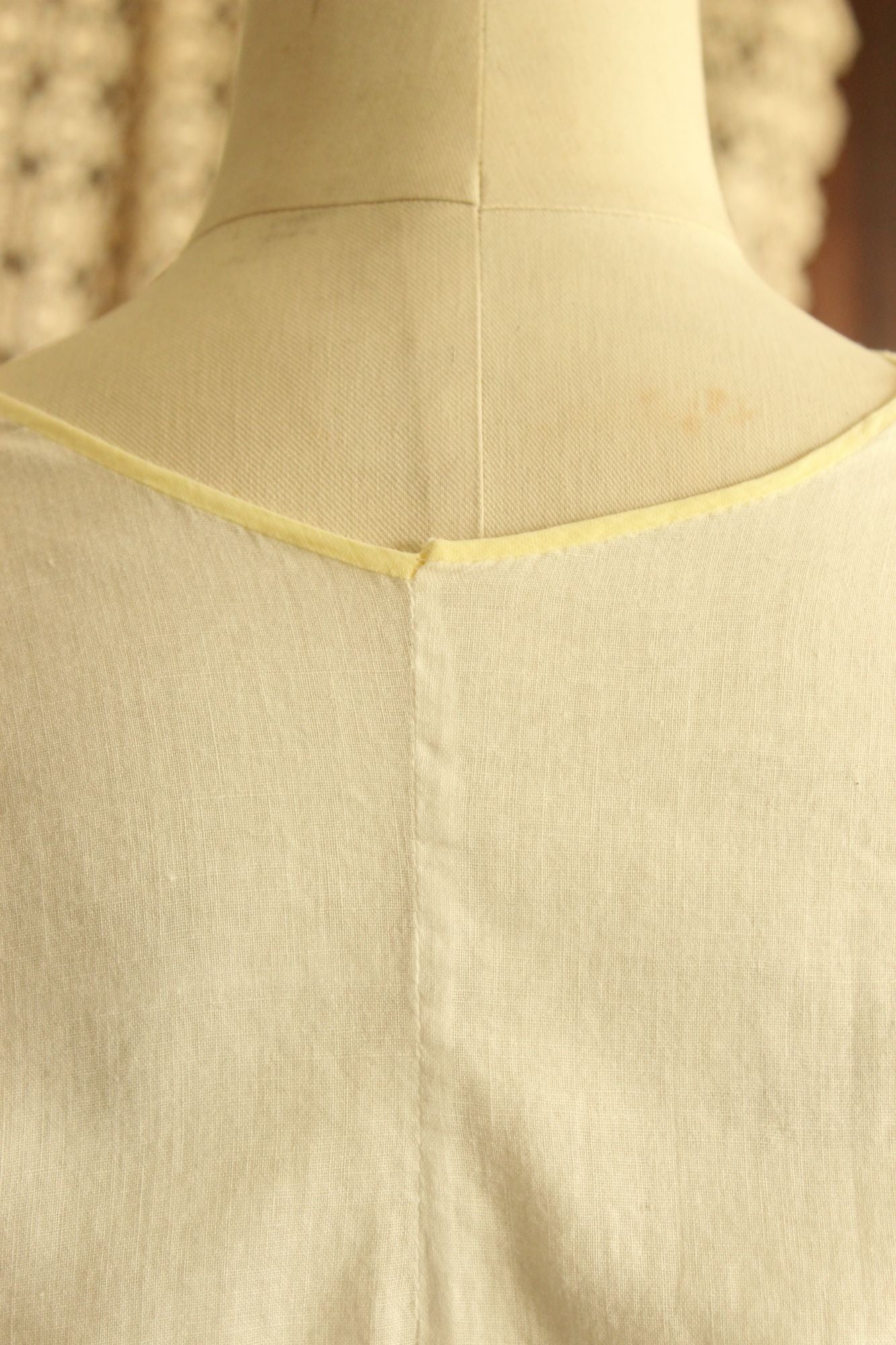 Antique 1910s 1920s White Cotton Embroidered Nightgown