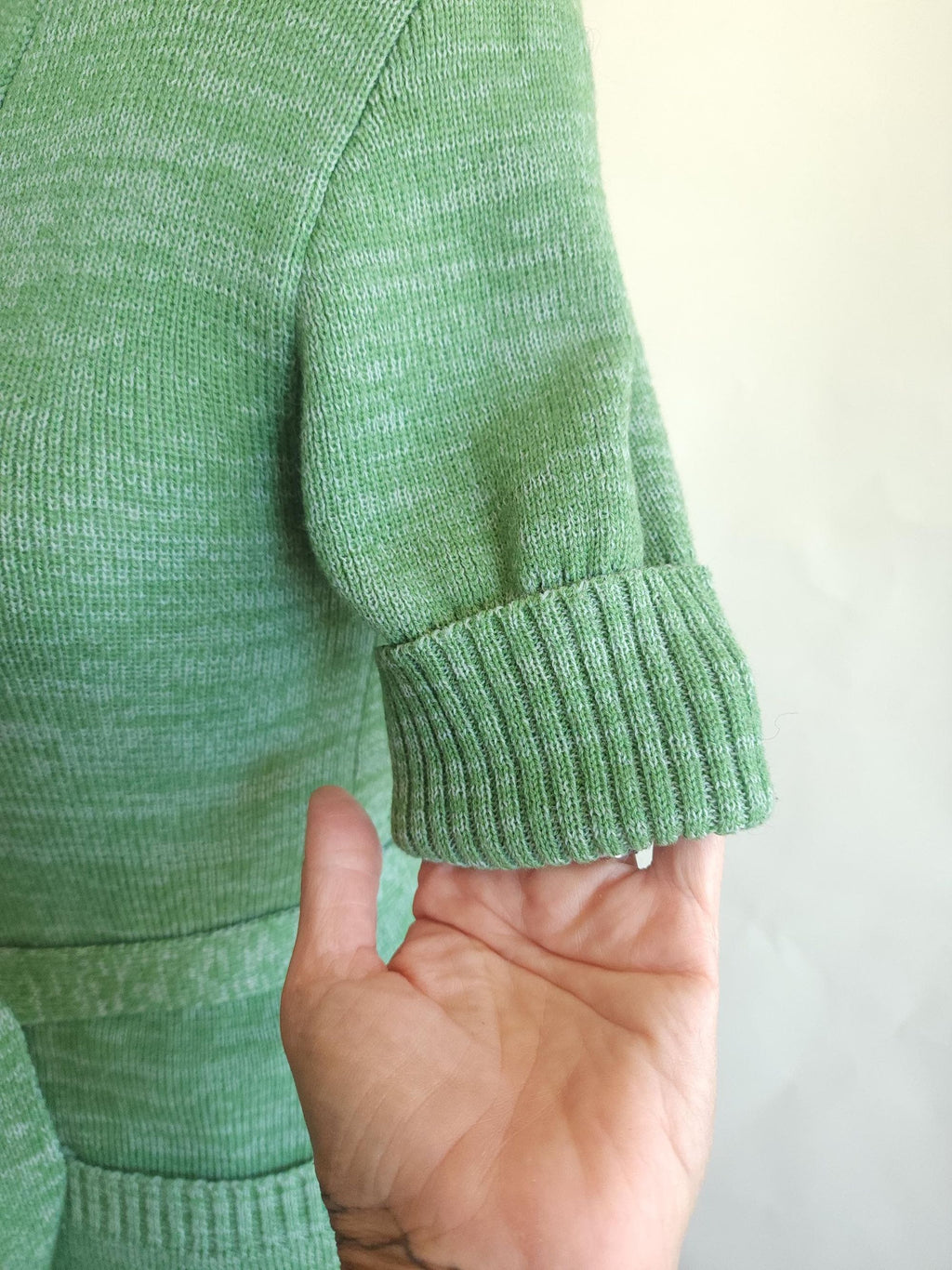 Vintage 1970s Surplice Wrap Cardigan Sweater With Belt and Pockets