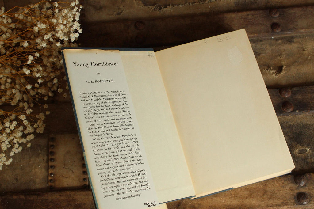 Vintage 1950s Book, "Young Hornblower", C.S. Forester, Three Complete Novels in One