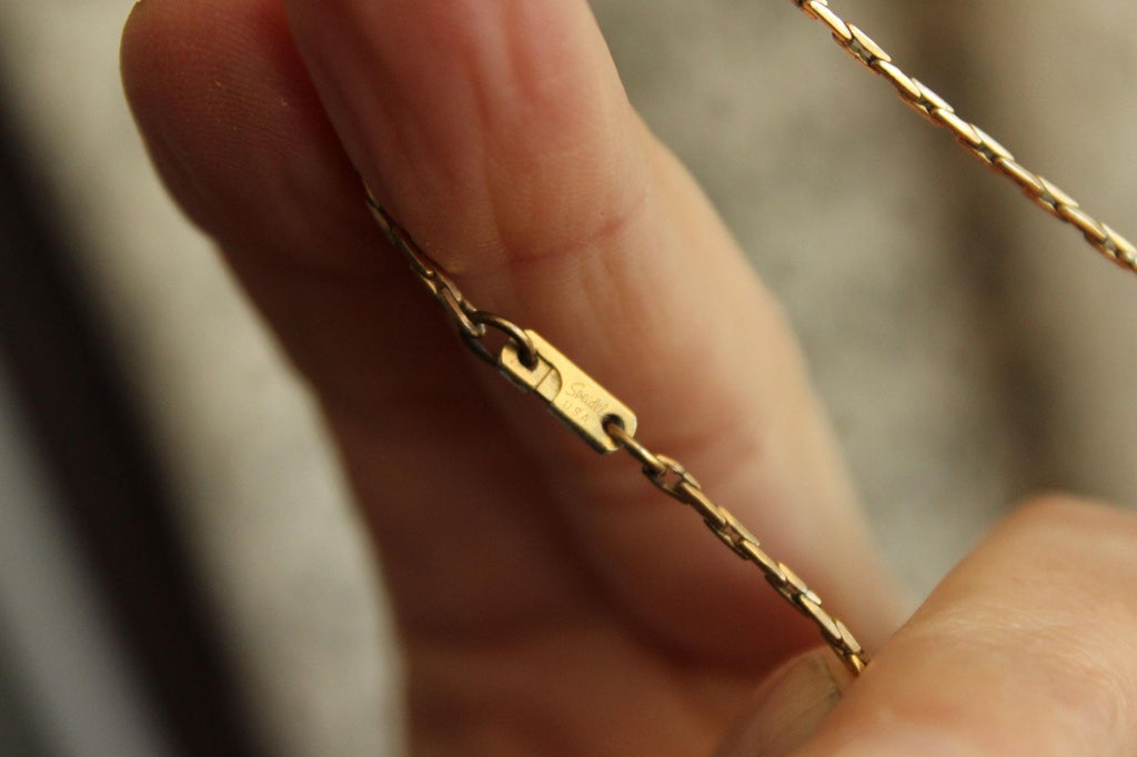 Vintage 1930s Cross Pendant on a 1950s Speidel 14K Gold Filled Chain