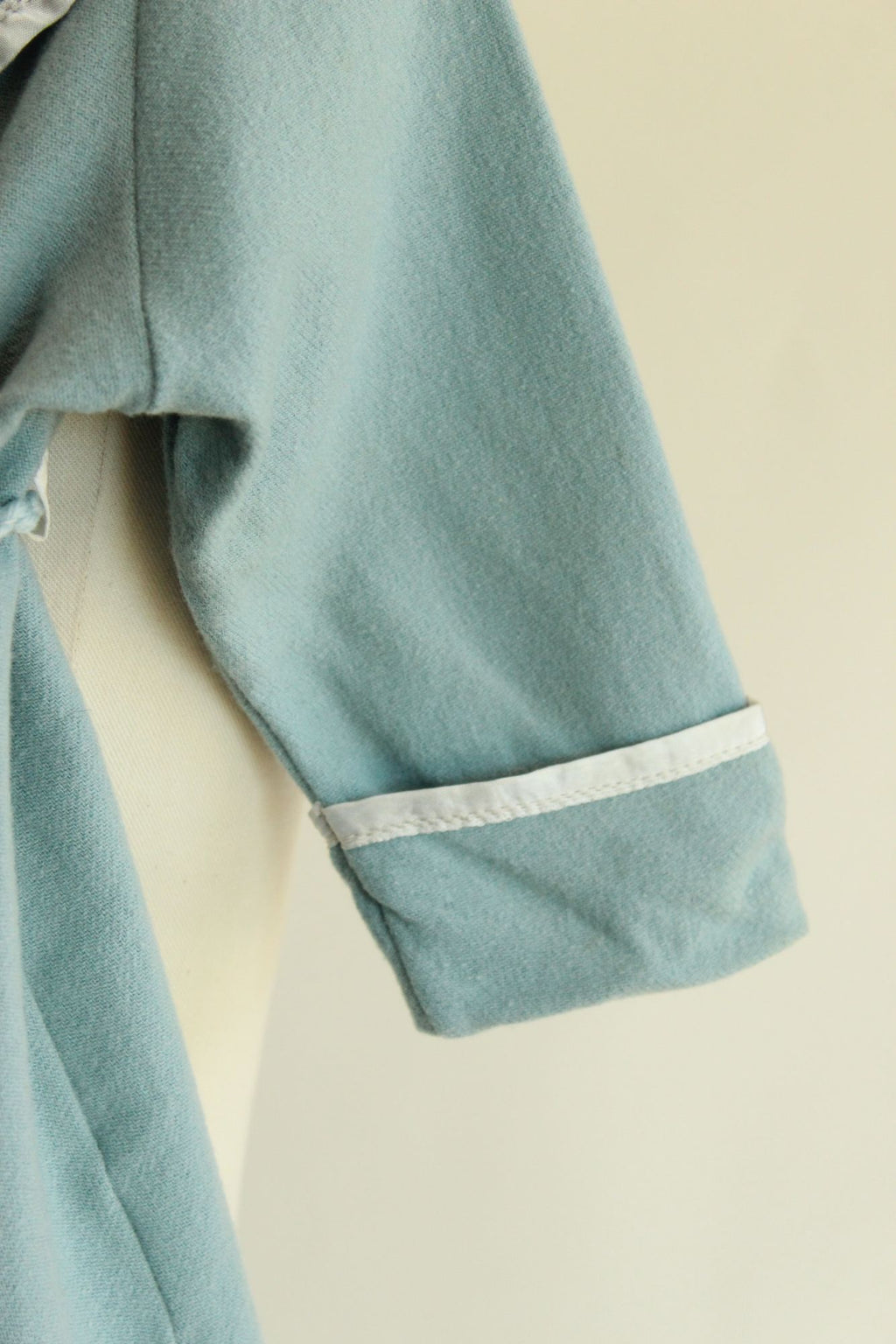 Vintage 1950s Little Boy's Wool Robe with Bunny Rabbit Embroidery