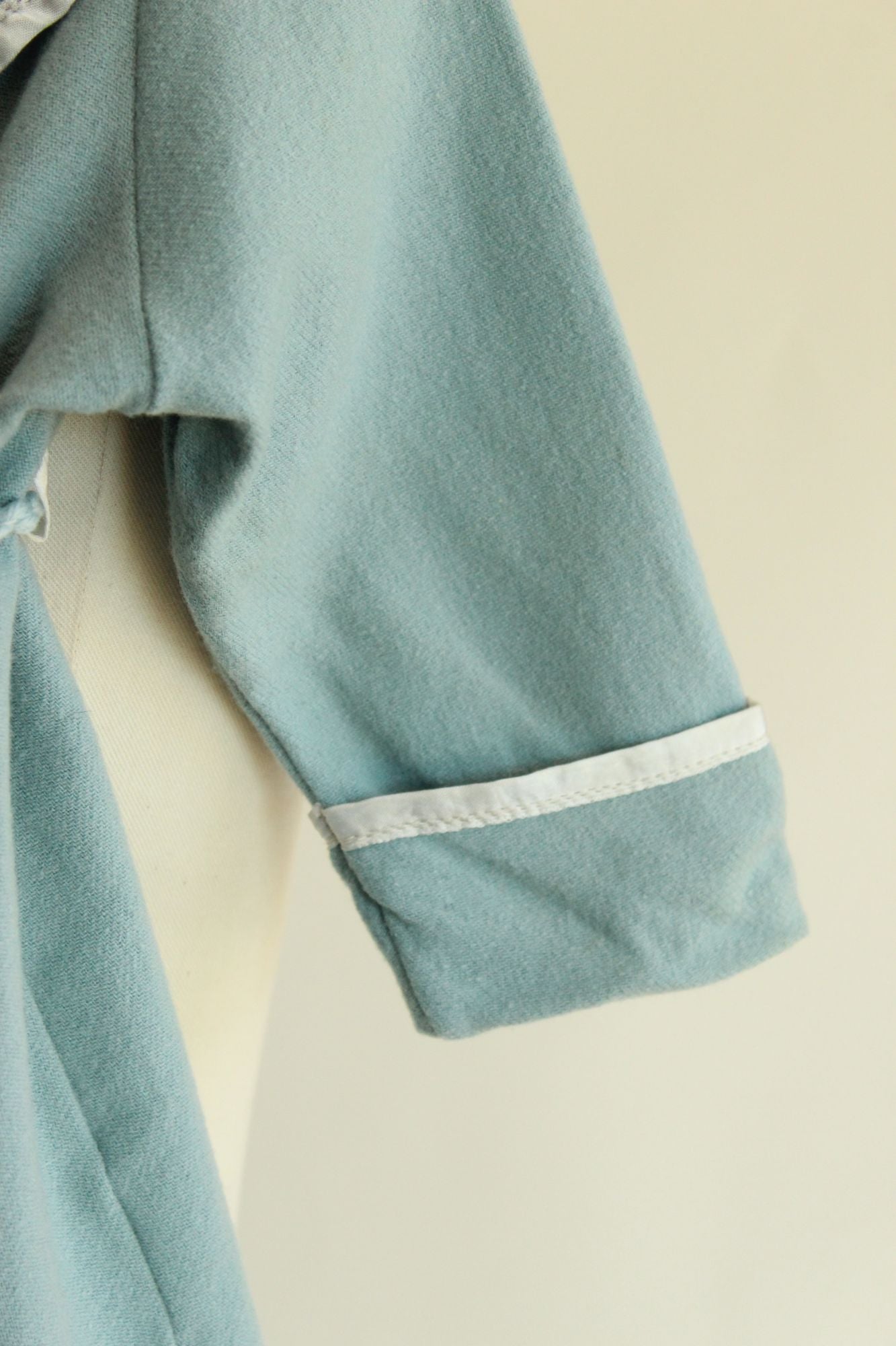 Vintage 1950s Little Boy's Wool Robe with Bunny Rabbit Embroidery